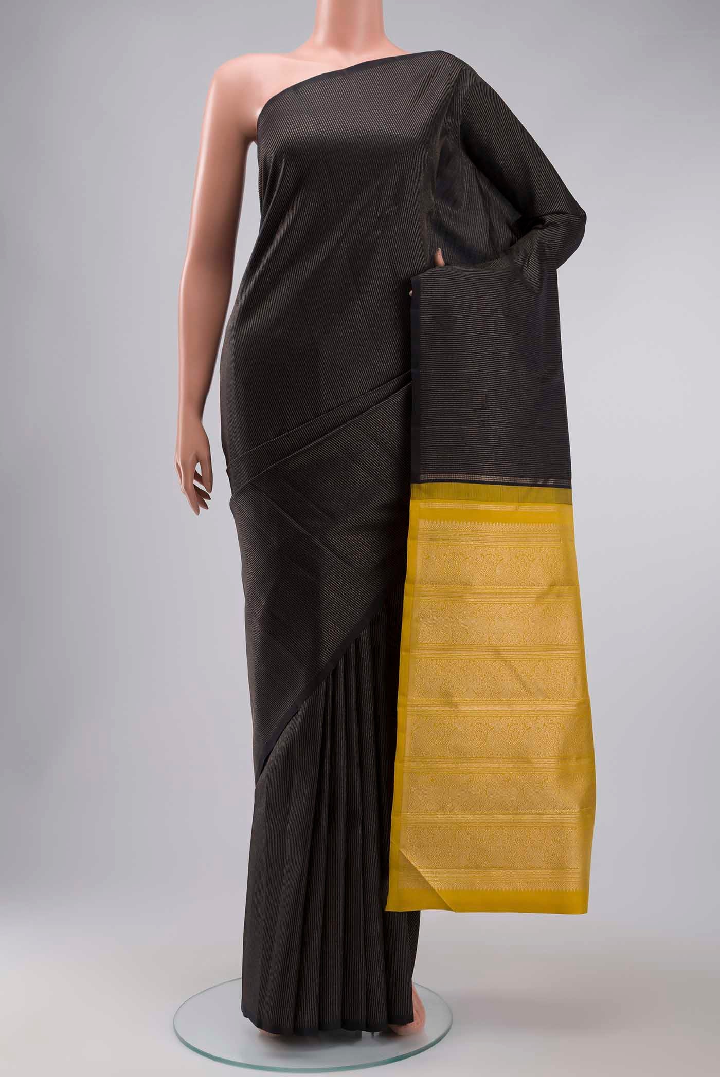 Black Kanjivaram Silk Saree