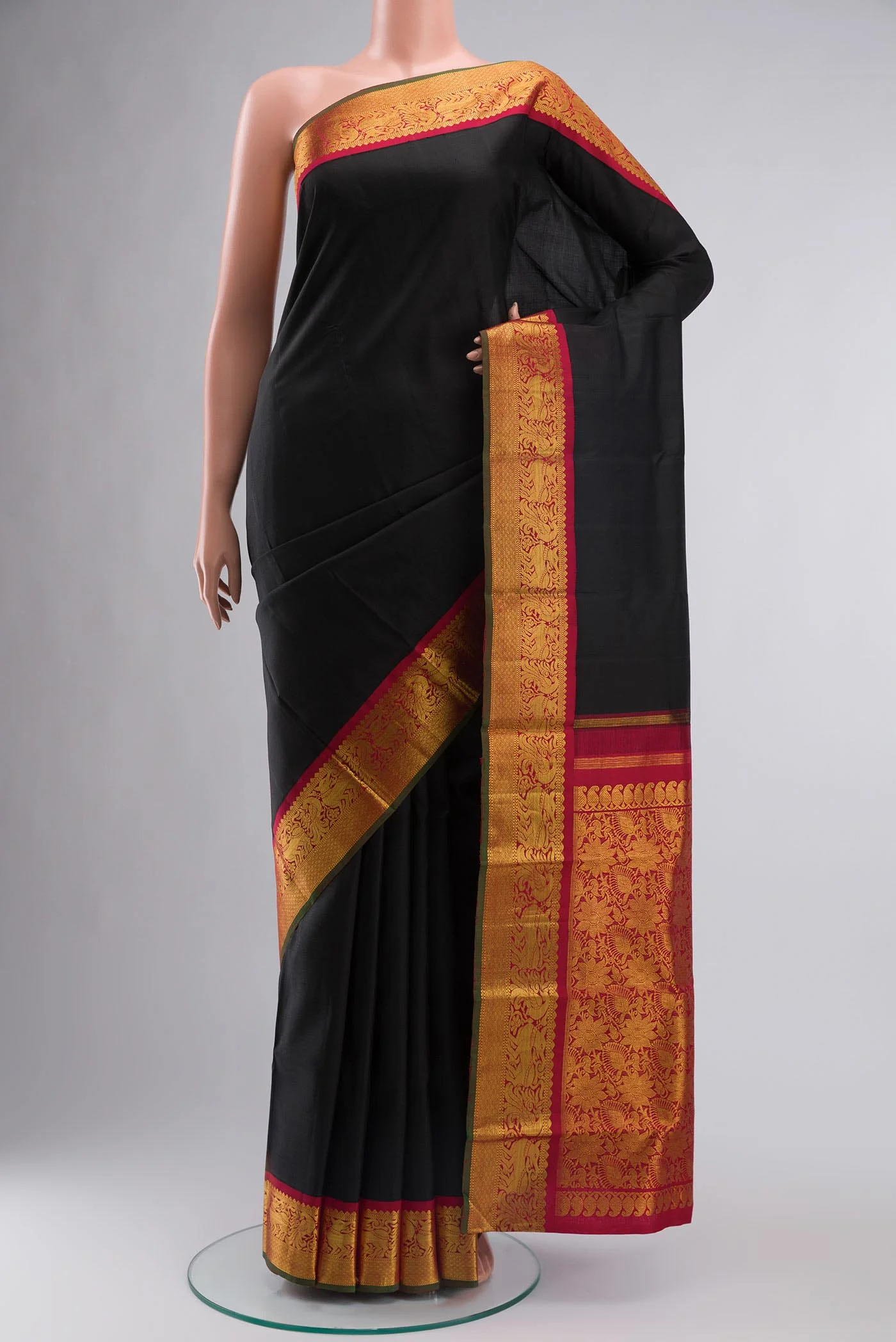 Black Kanjivaram Silk Saree