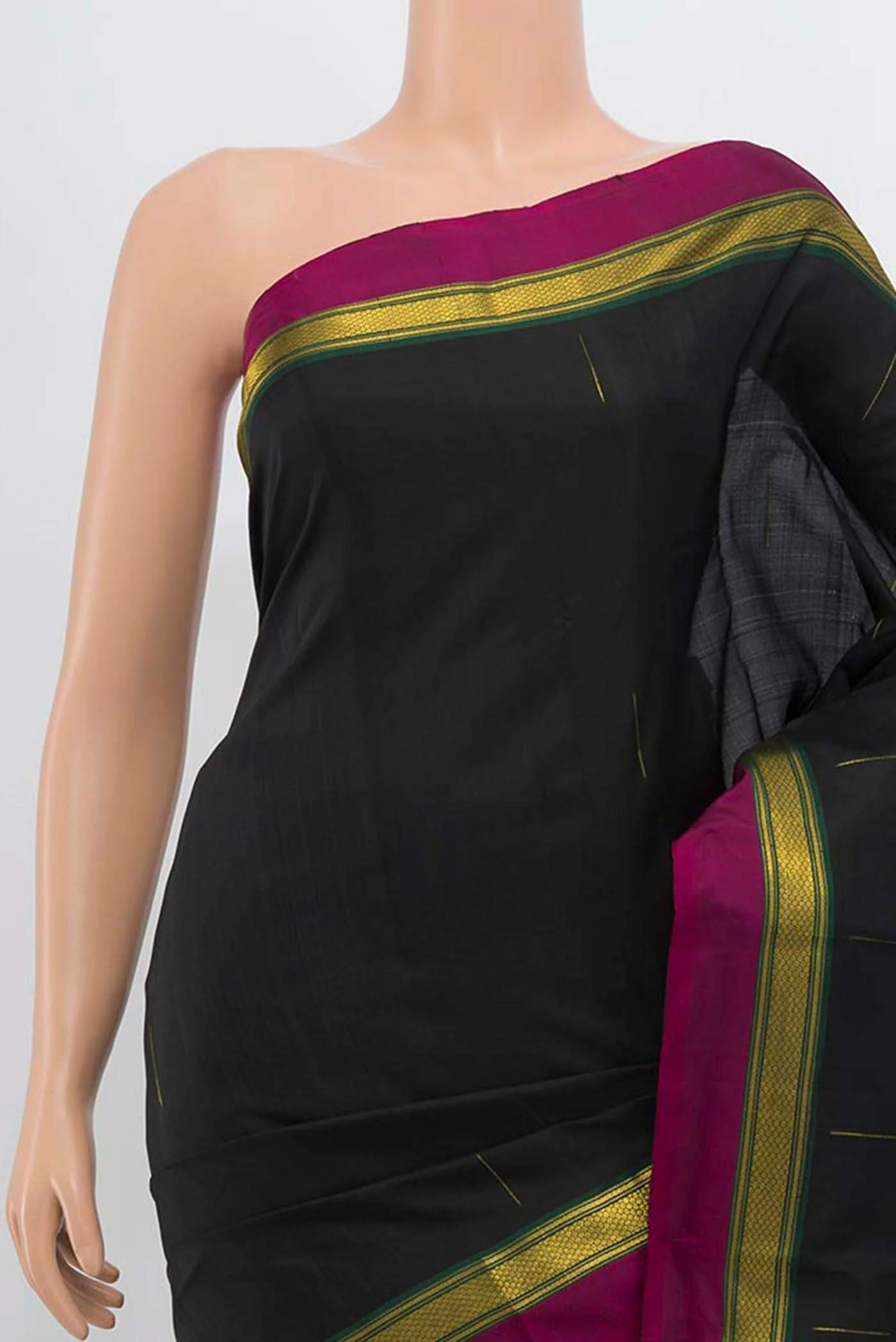 Black Kanjivaram Silk Saree - Image 2