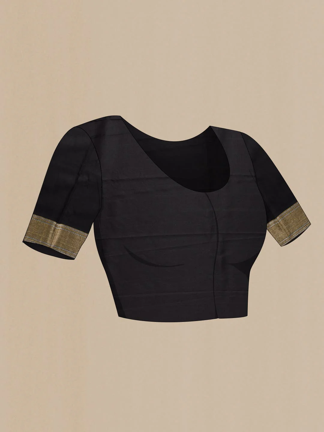 Pure Silk Pure Zari Black Kanchipuram Saree - Image 7