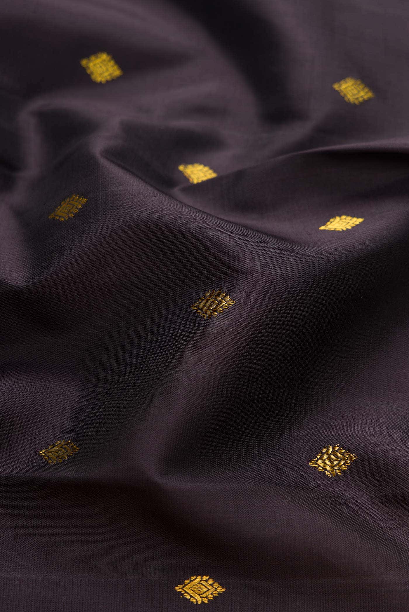 Pure Silk Pure Zari Black Kanjivaram Saree - Image 3
