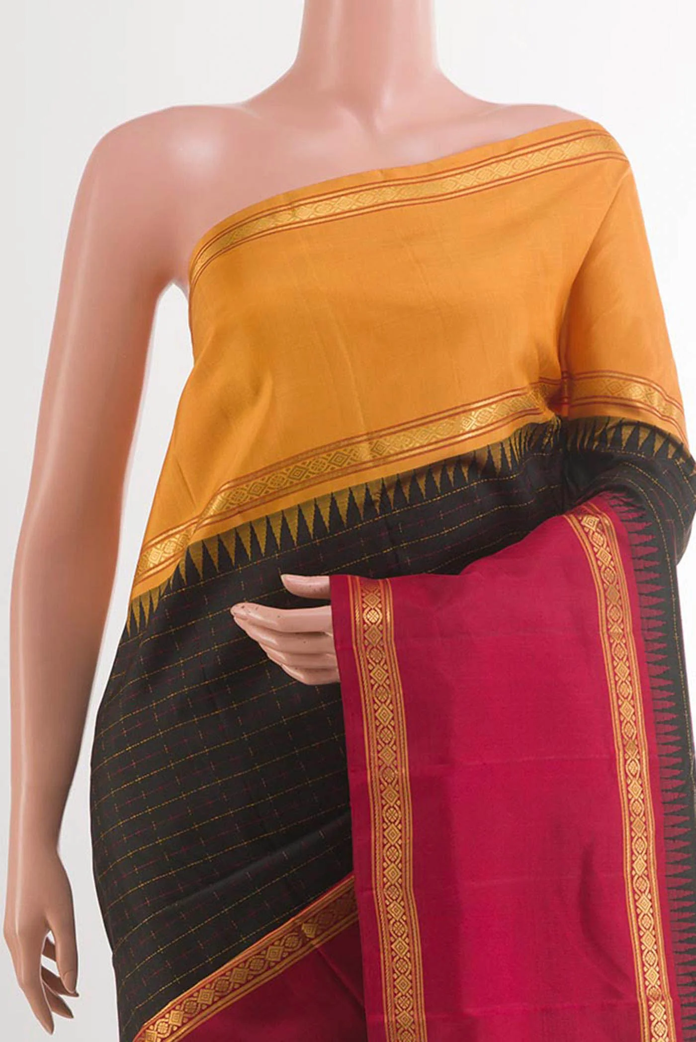 Black Kanjivaram Silk Saree - Image 2