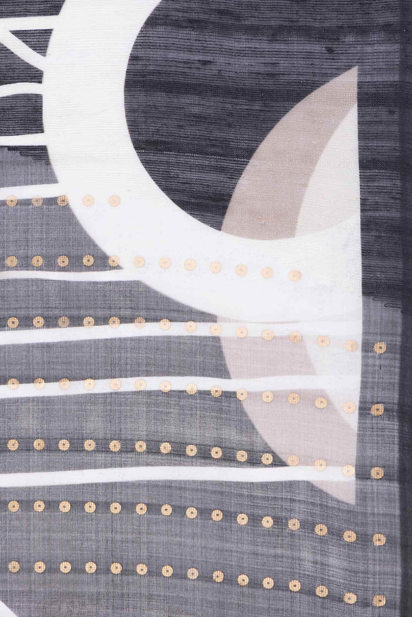 Black Linen Saree - Image 5