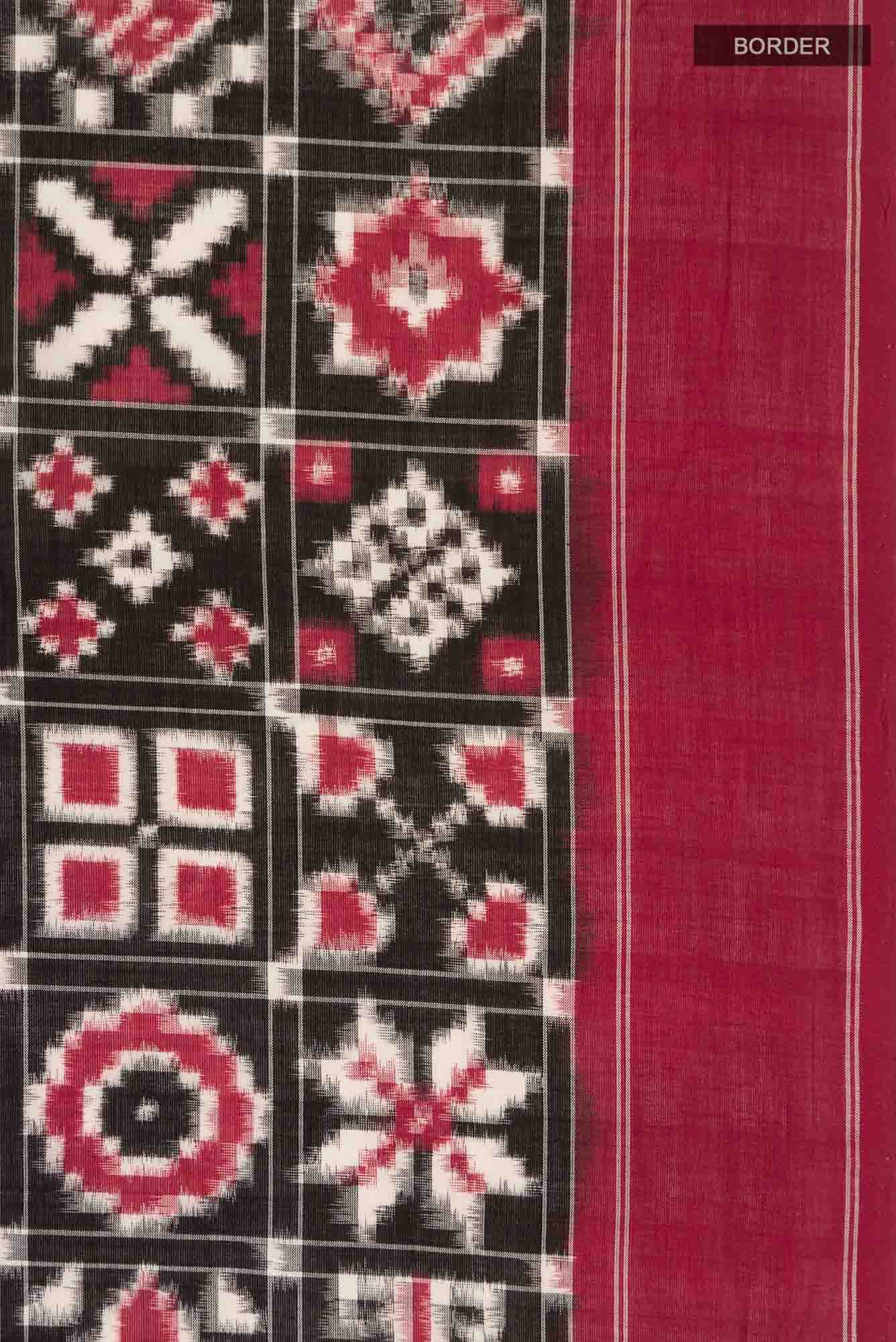 Black Orissa Cotton Saree - Image 5