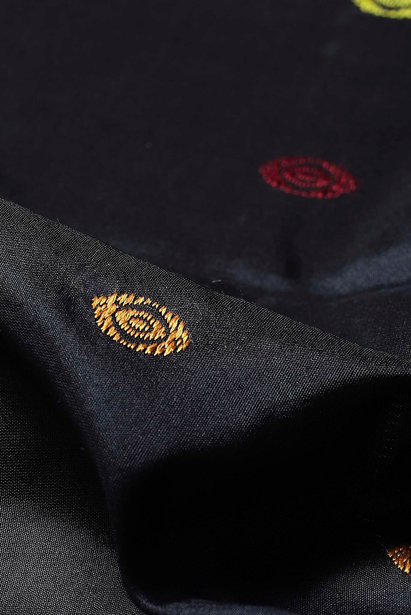 Black Orissa Silk Saree - Image 3