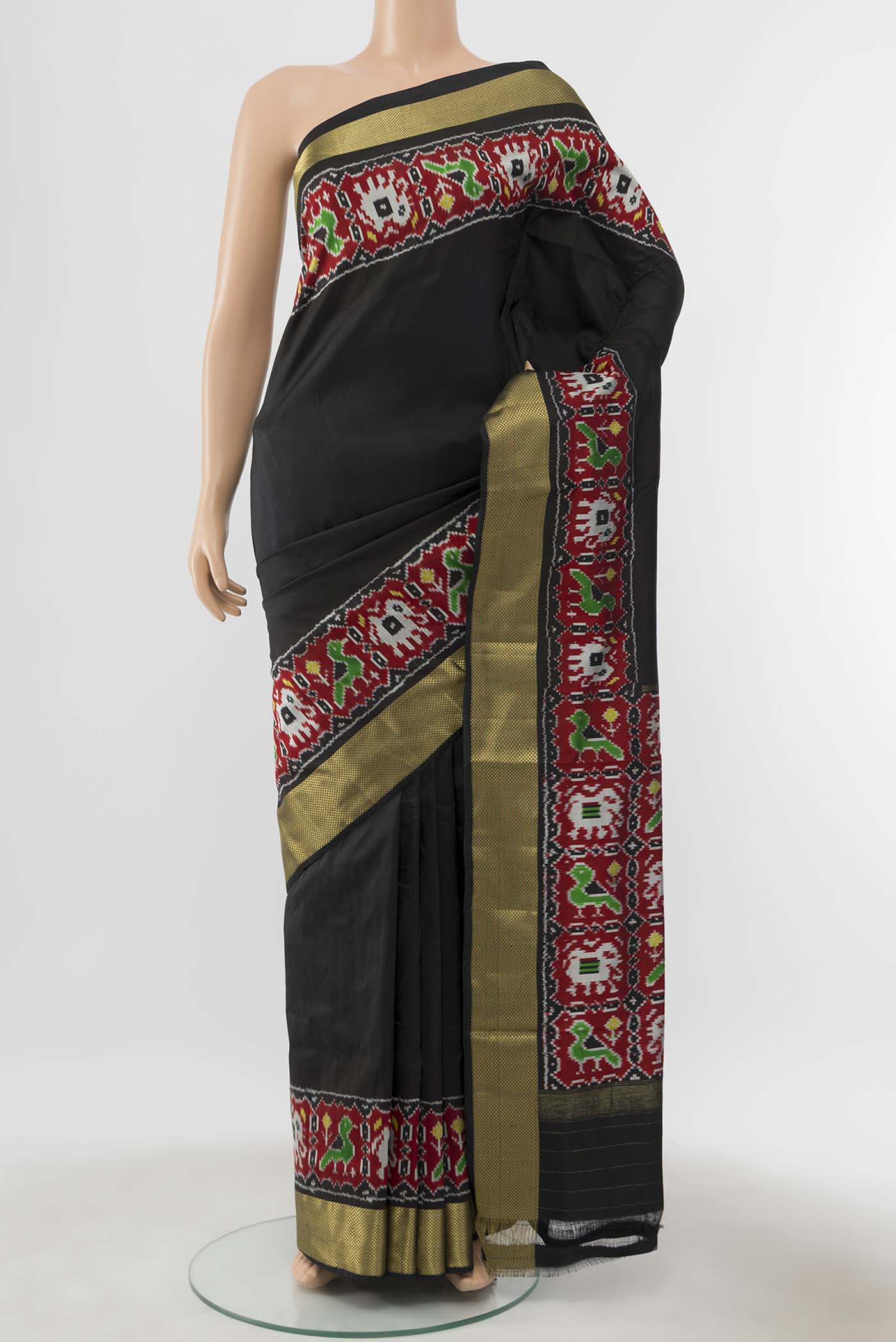 Black Pochampally Silk Saree