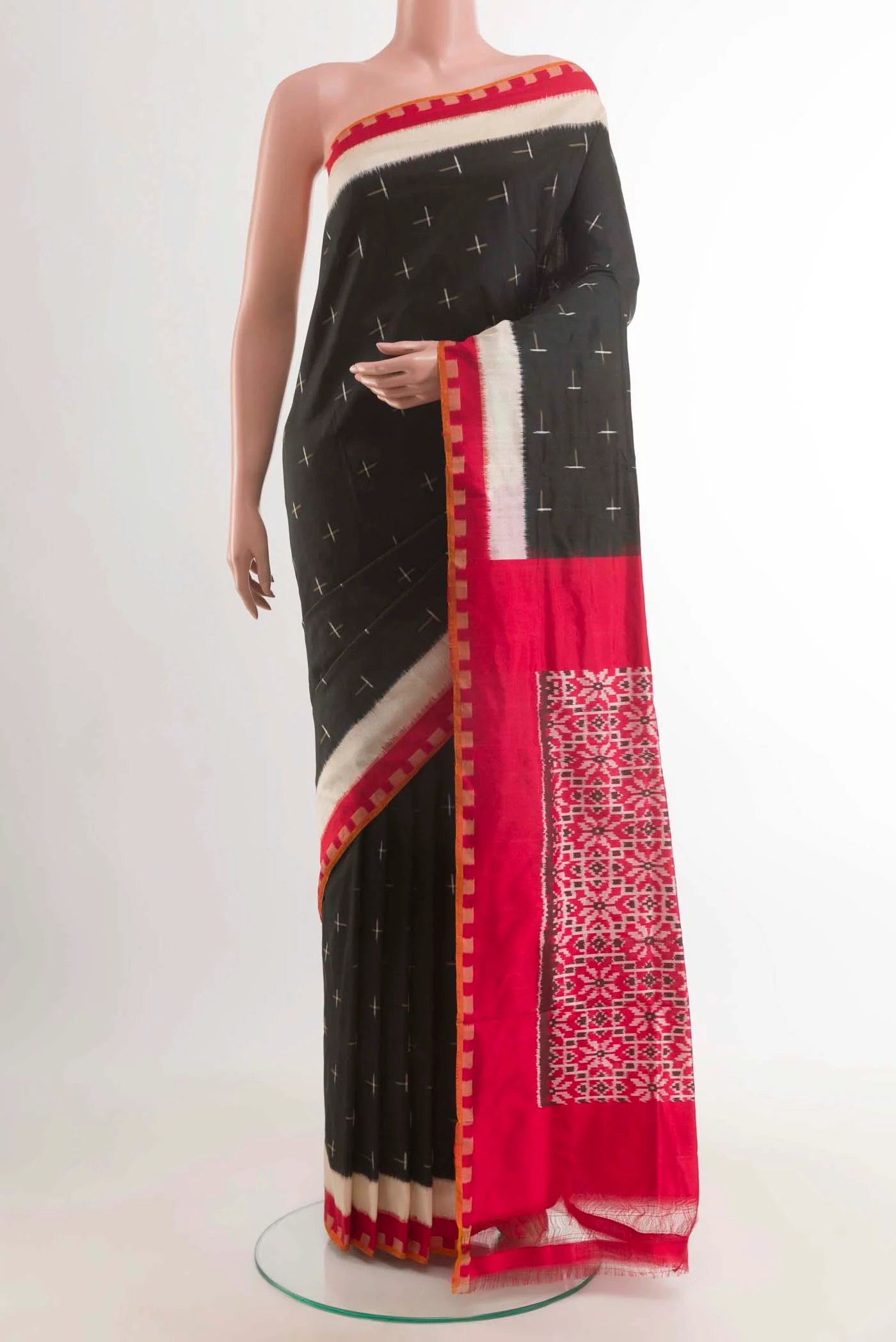 Black Pochampally Silk Saree