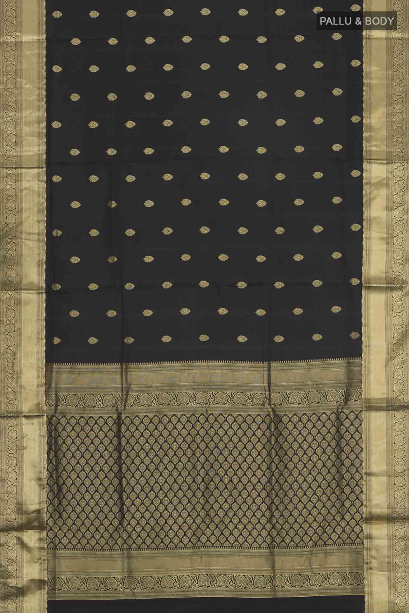 Black Soft Silk Saree - Image 6