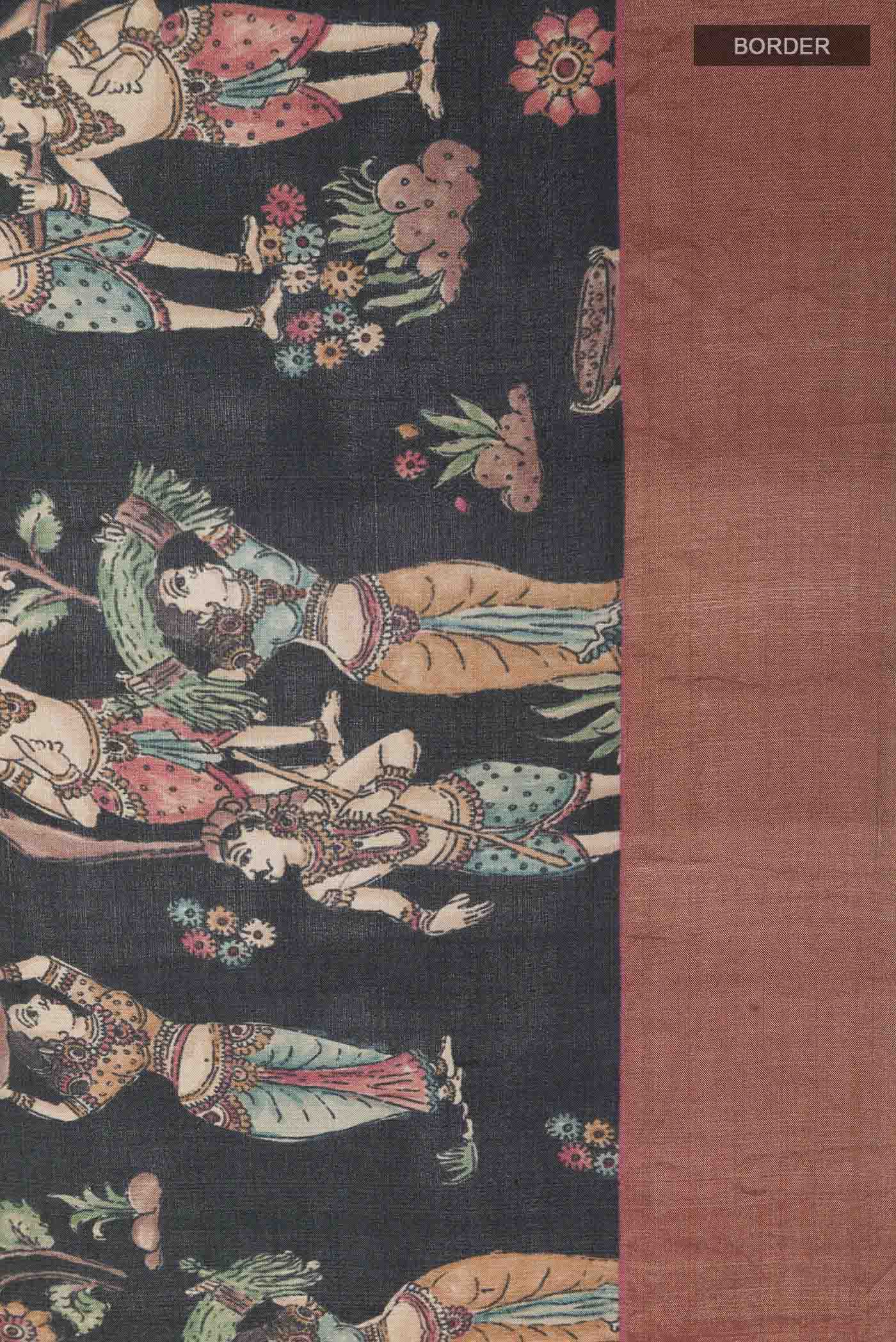 Black Tussar Saree - Image 3