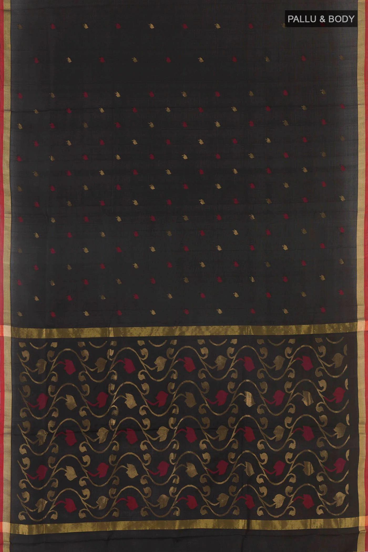 Black Uppada Silk Saree - Image 6