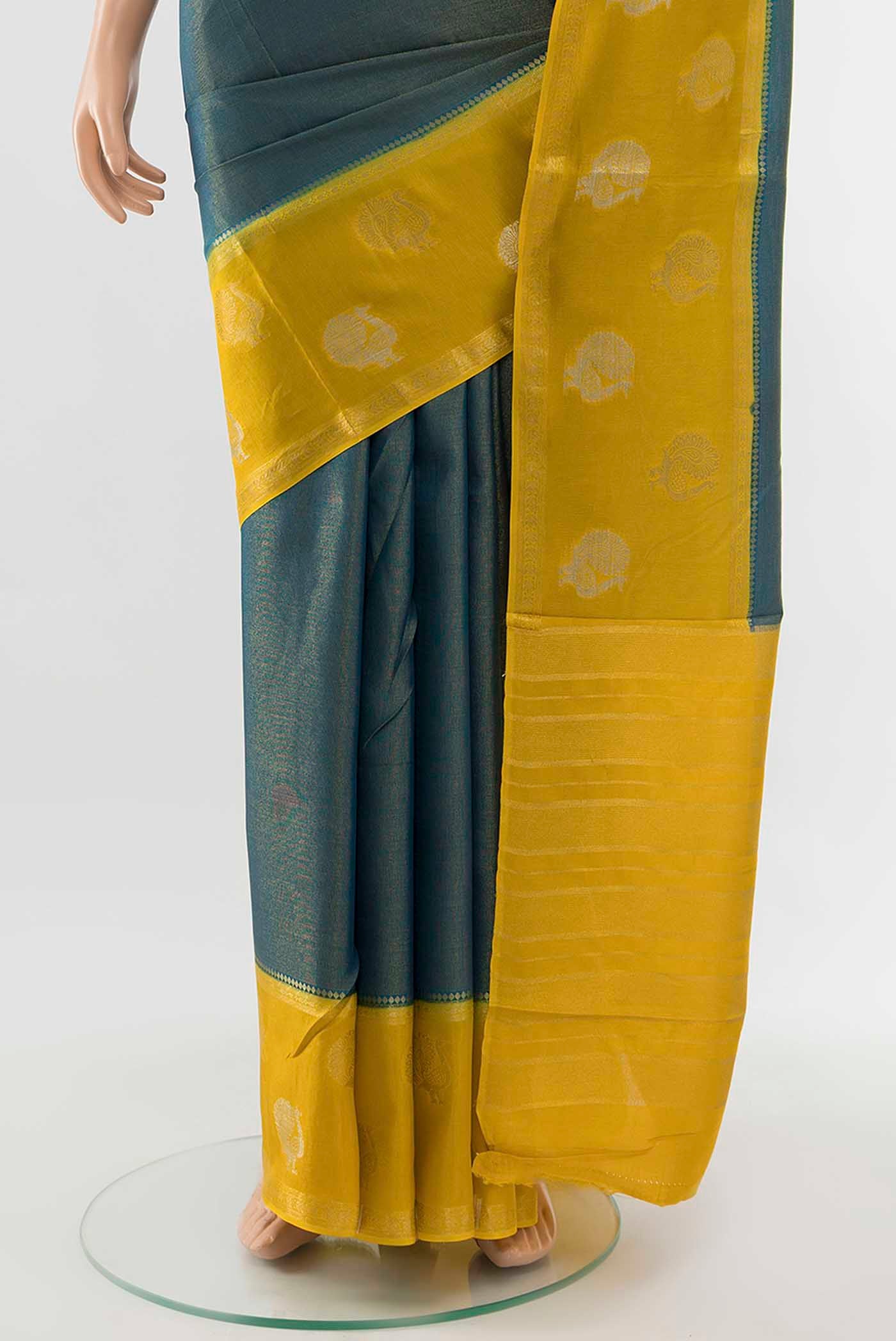 Blue Art Silk Saree - Image 3