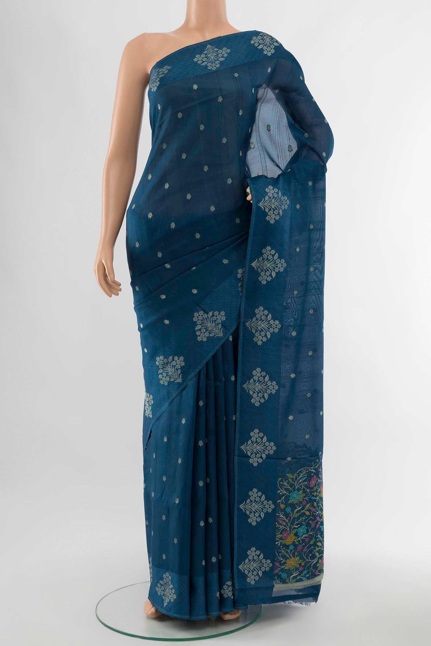 Blue Art Silk Saree