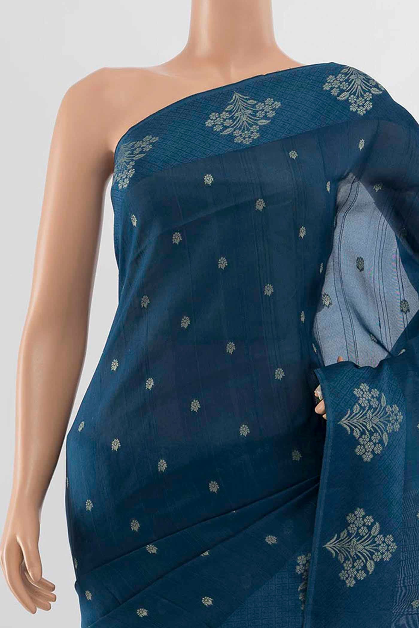 Blue Art Silk Saree - Image 2