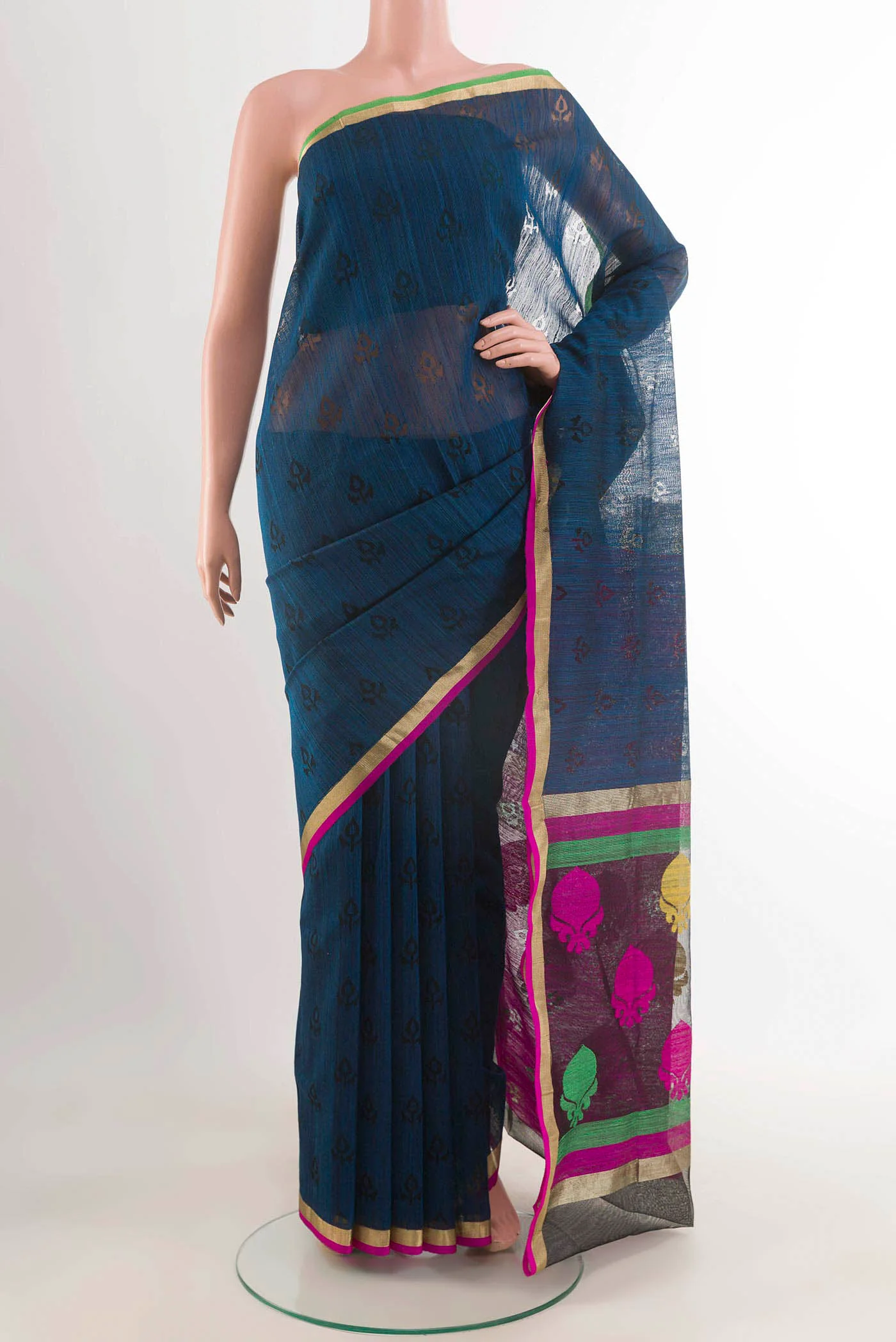 Blue Banarasi Silk Saree