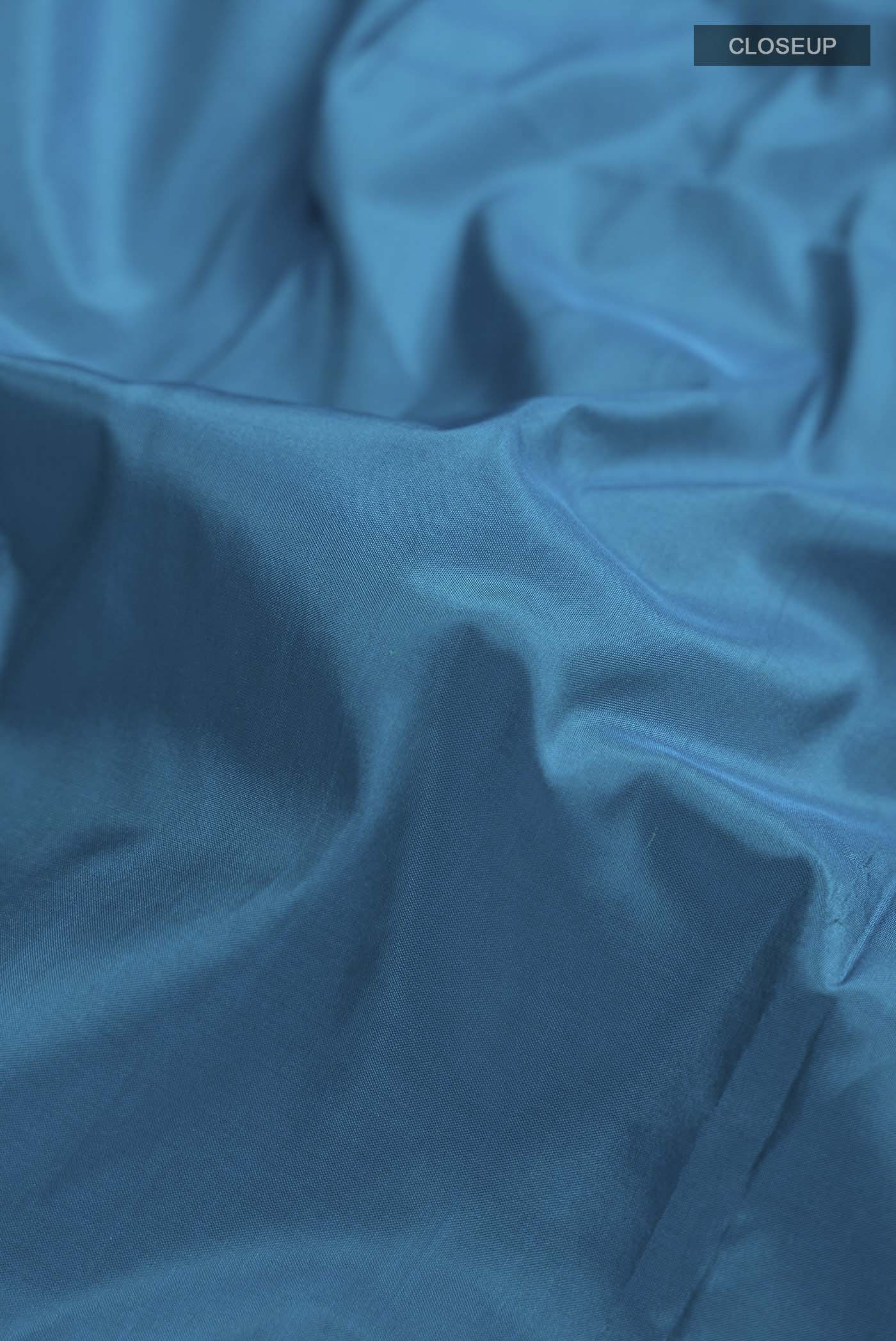 Blue Bangalore Silk Saree - Image 2