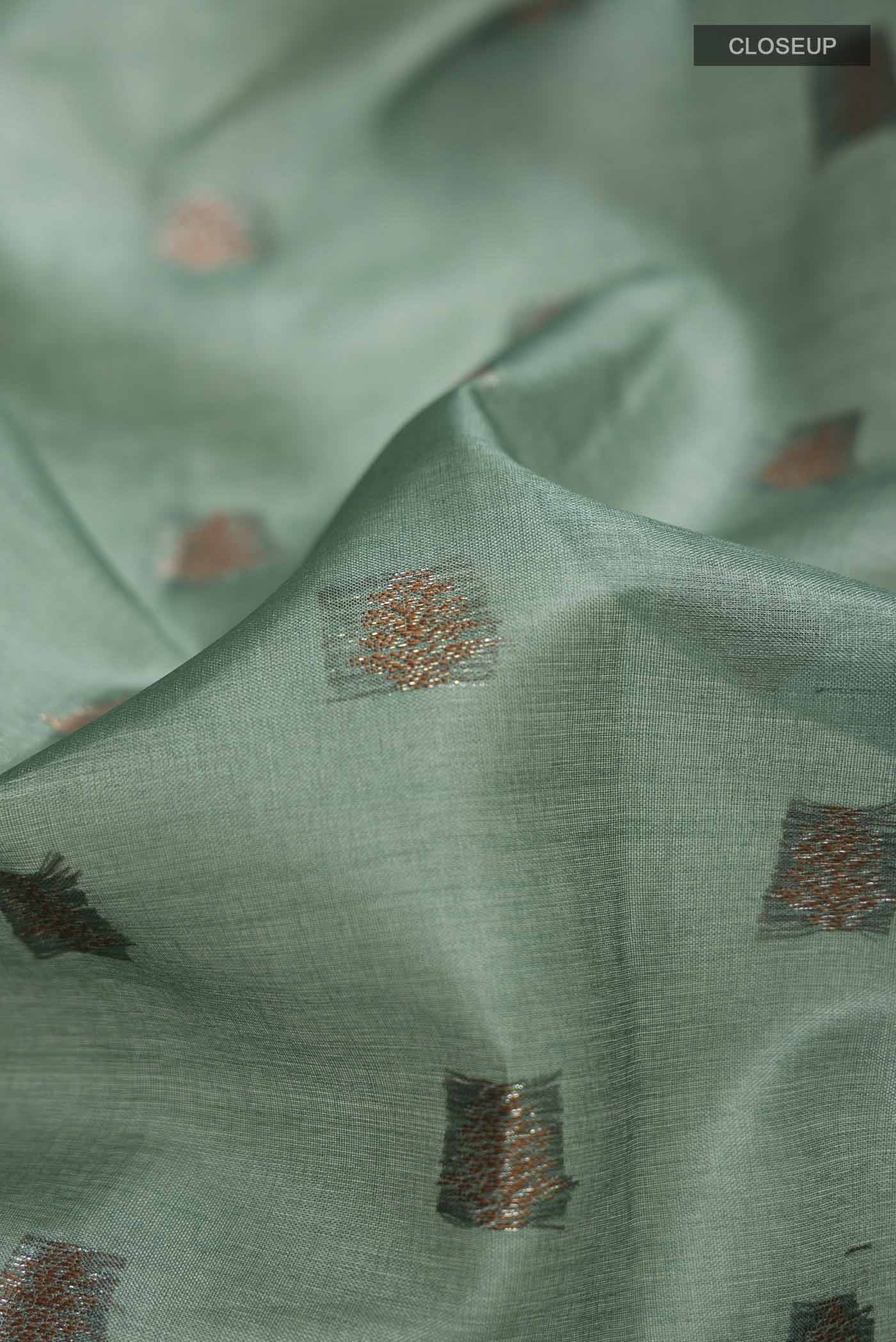 Blue Bhagalpuri Tussar Silk Saree - Image 2