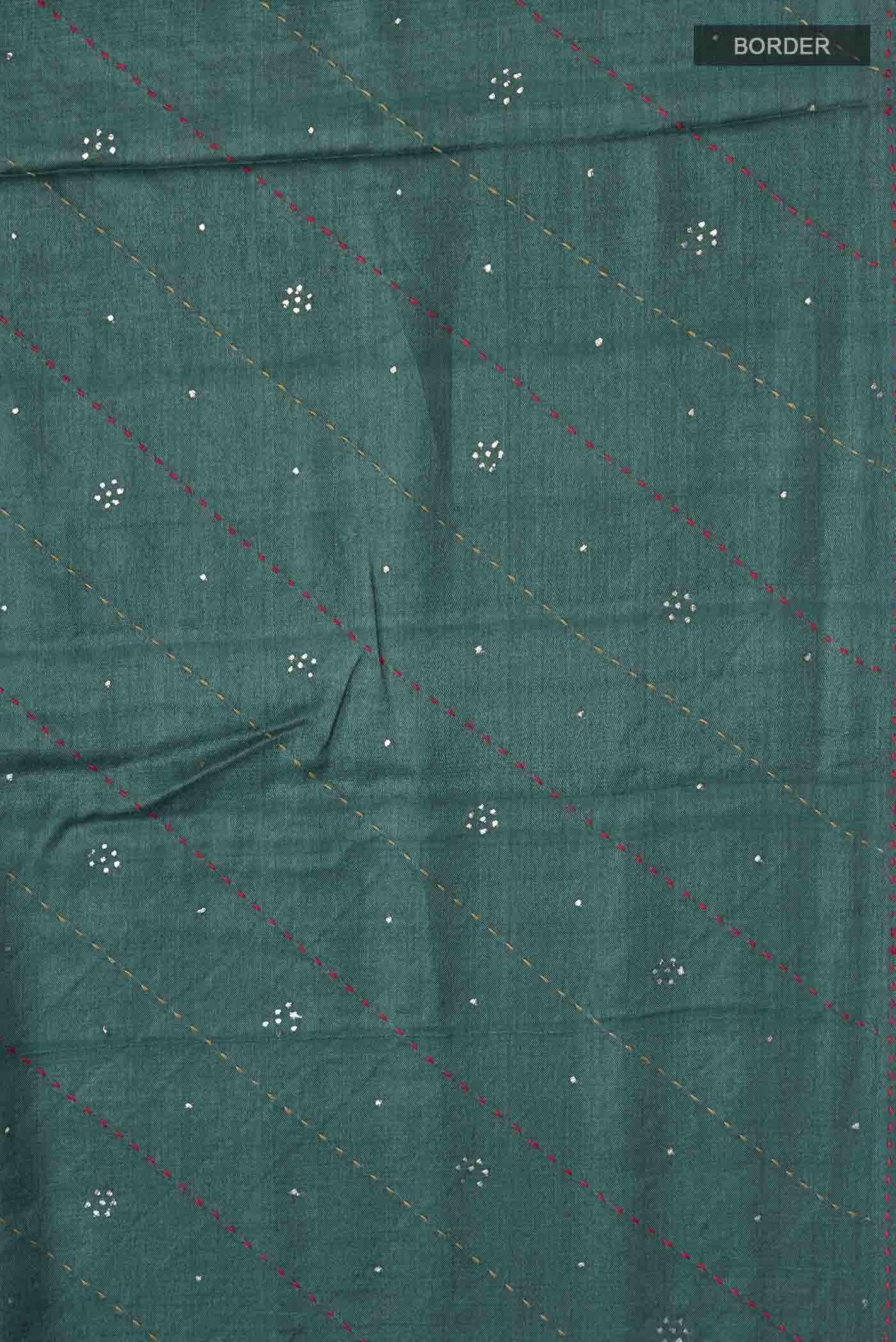 Blue Bhagalpuri Tussar Silk Saree - Image 3