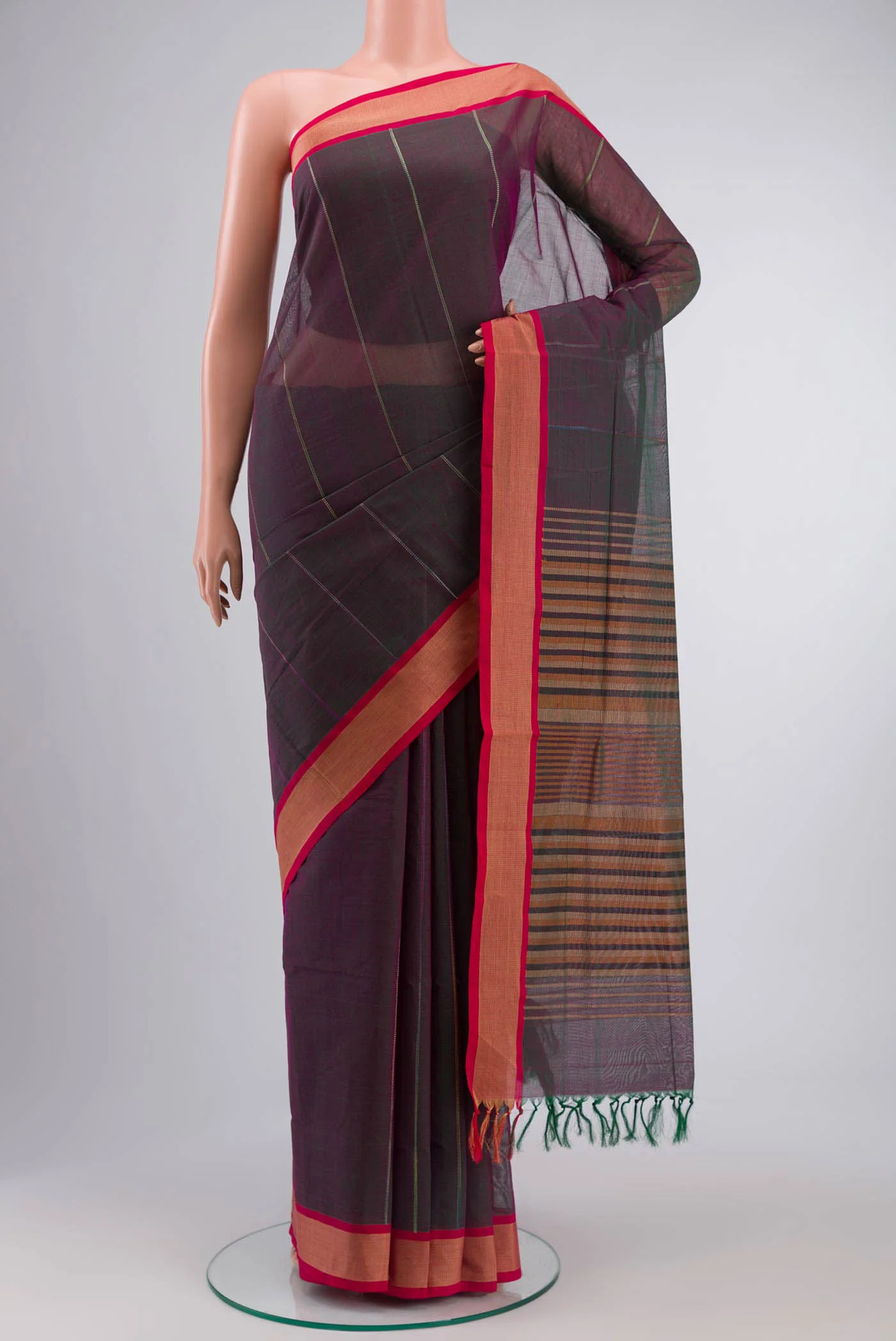 Blue Coimbatore Cotton Saree