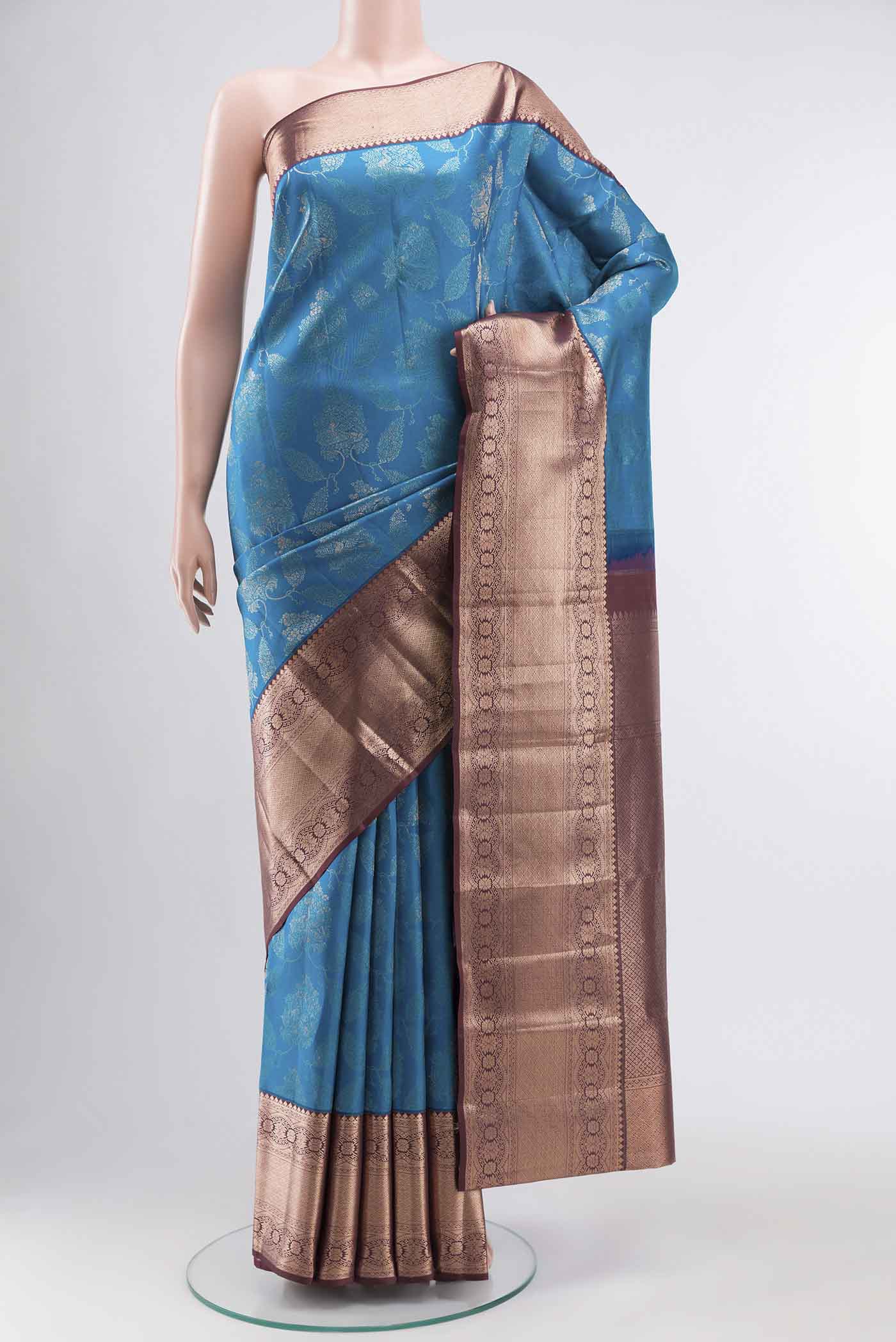Blue Kanchipuram Silk Saree