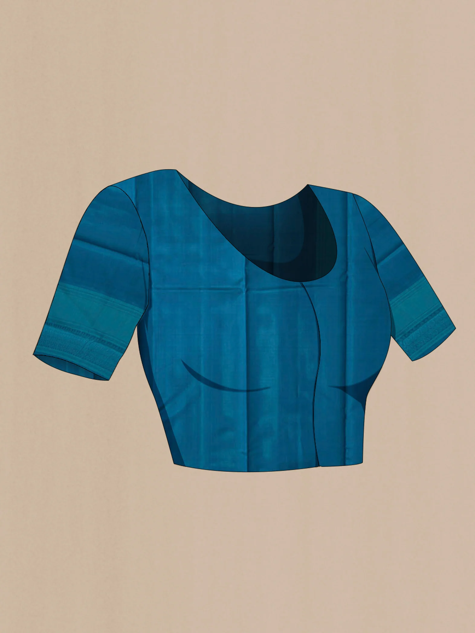 Blue Kanchipuram Silk Saree - Image 5