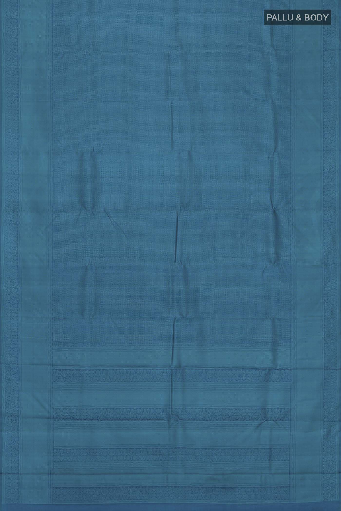 Blue Kanchipuram Silk Saree - Image 6