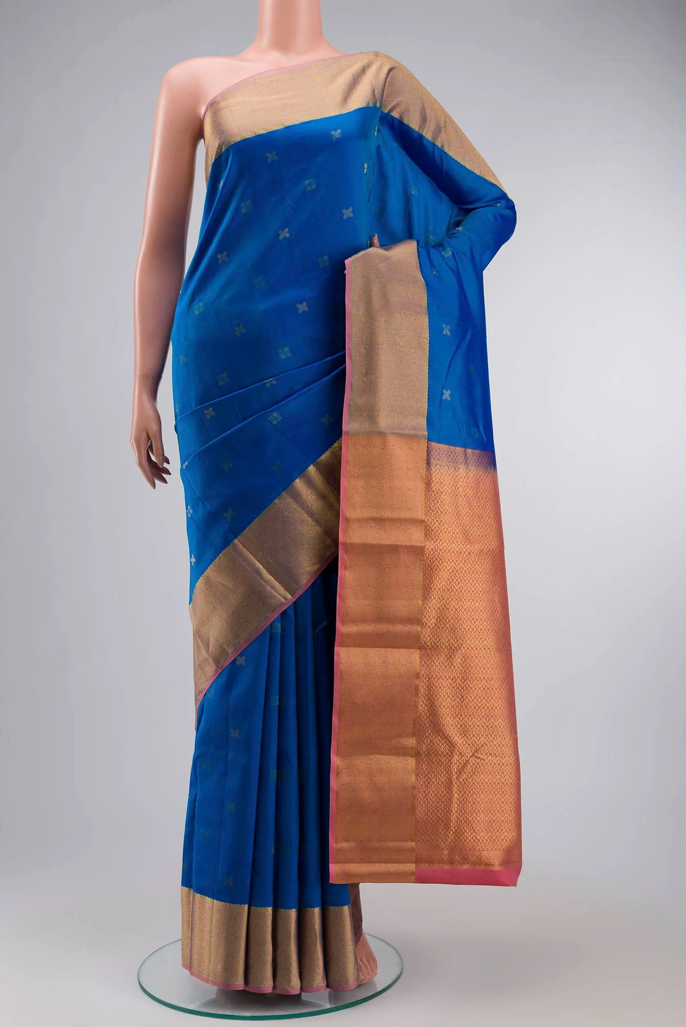 Blue Kanchipuram Silk Saree