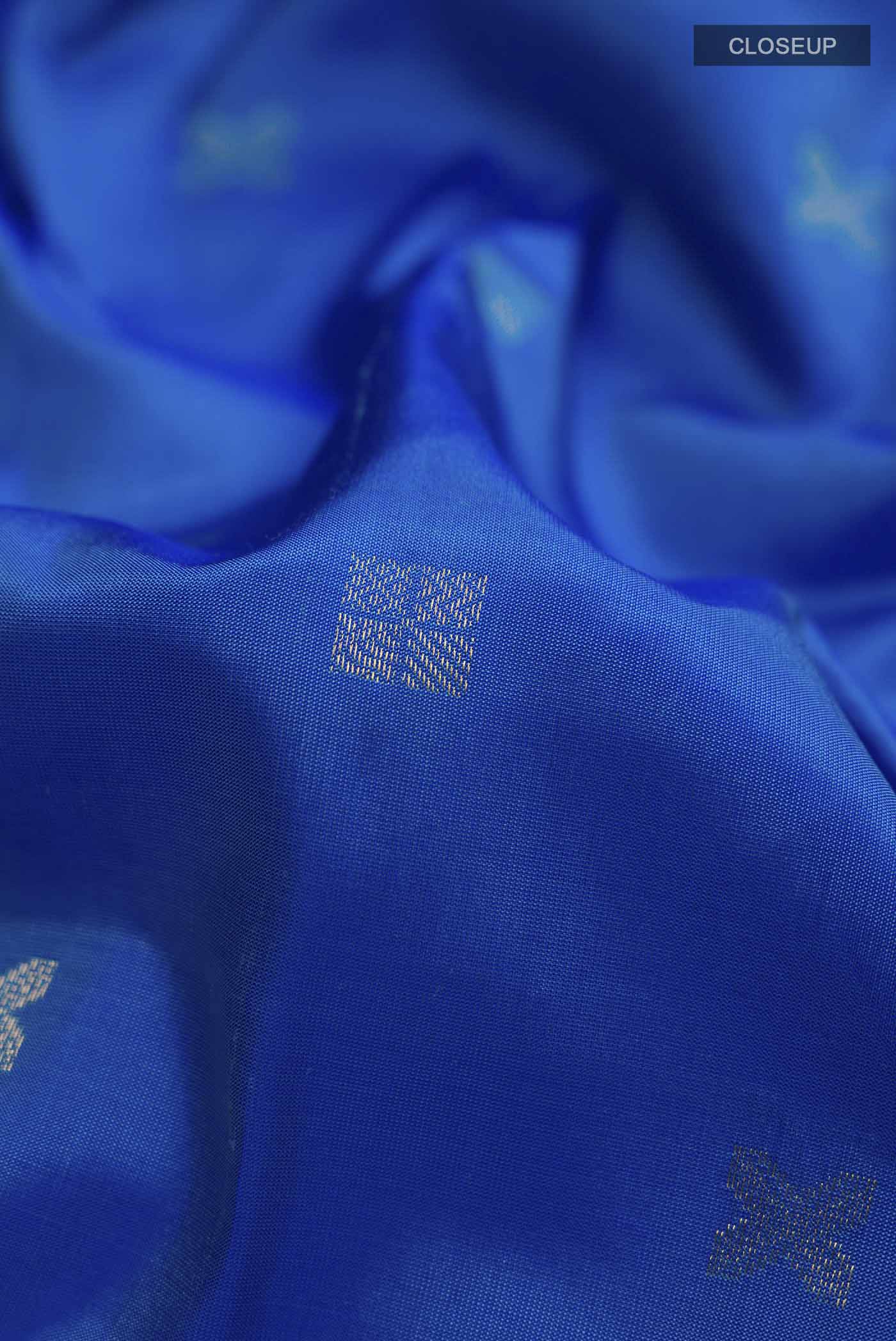 Blue Kanchipuram Silk Saree - Image 2