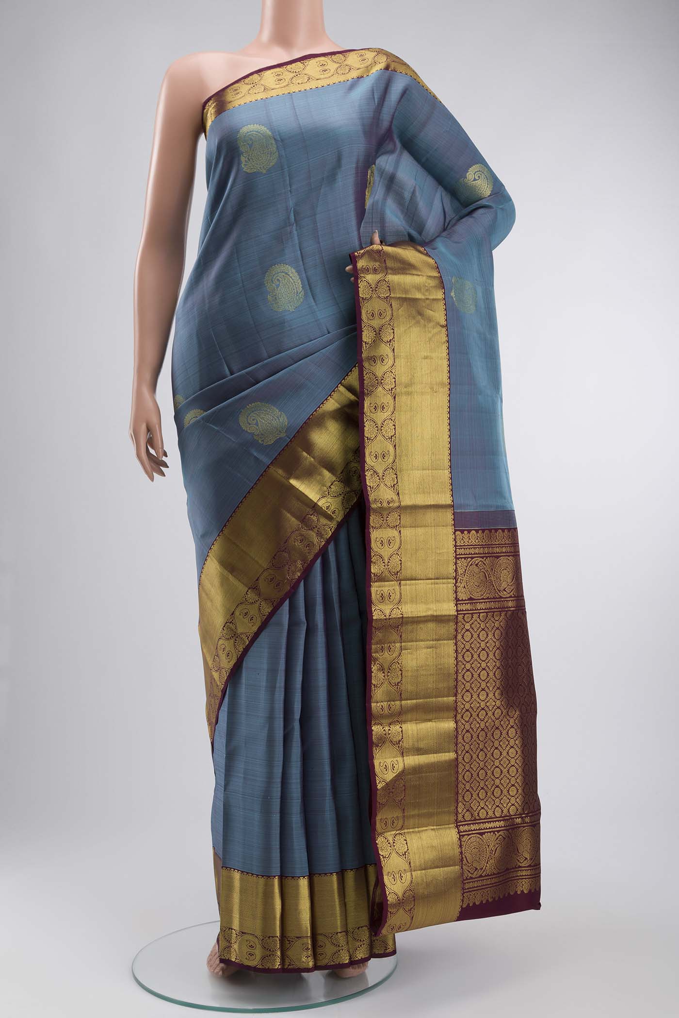 Blue Kanjivaram Silk Saree