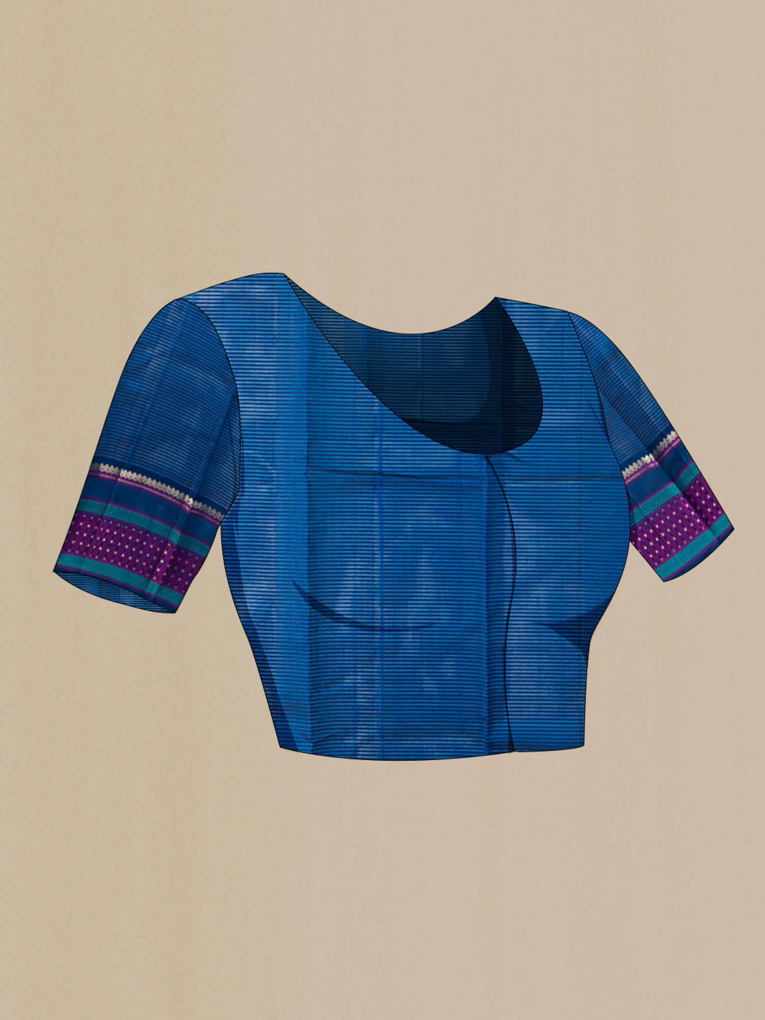 Blue Kanchipuram Silk Saree - Image 5