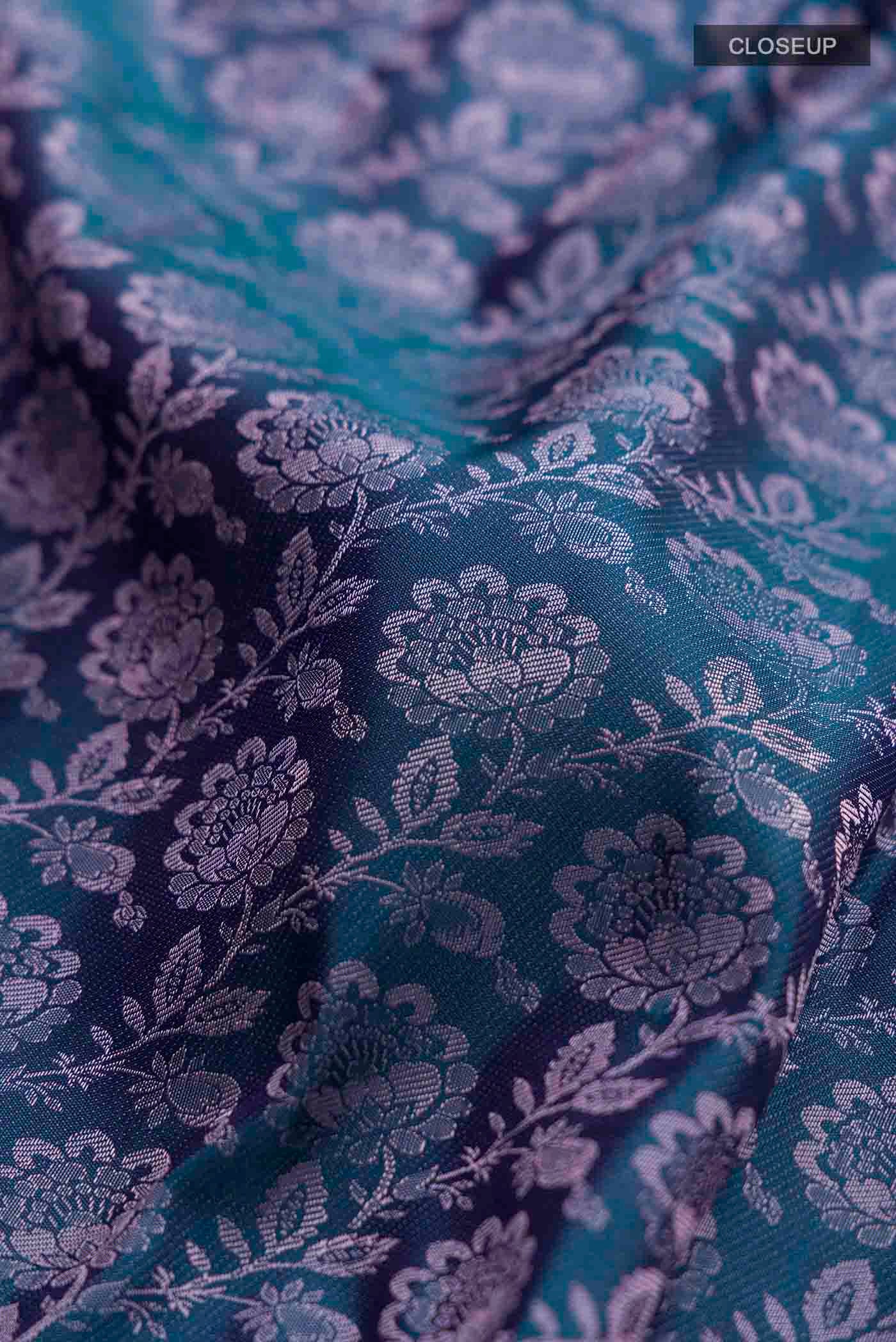 Blue Kanchipuram Silk Saree - Image 2