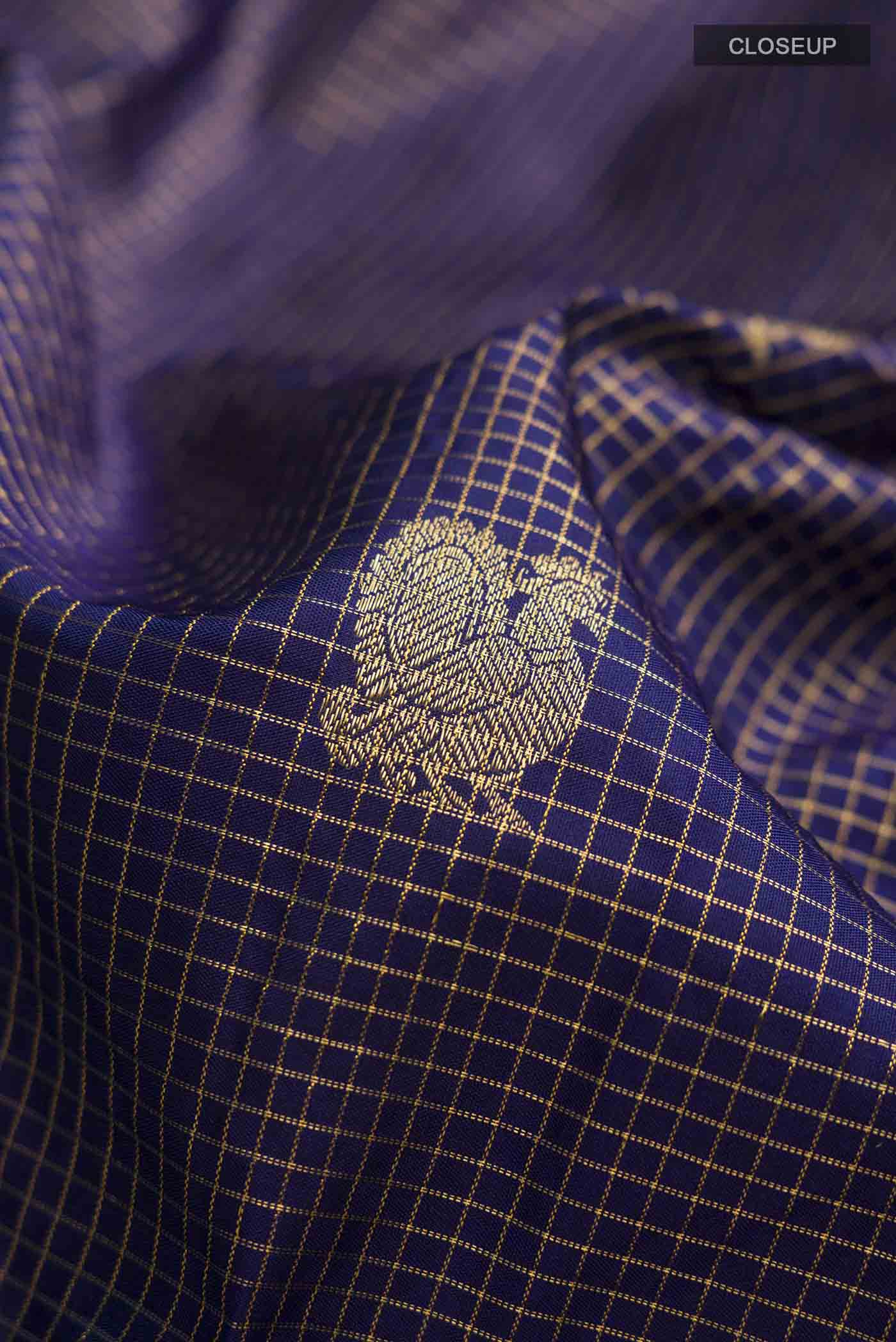 Blue Kanjivaram Silk Saree - Image 2