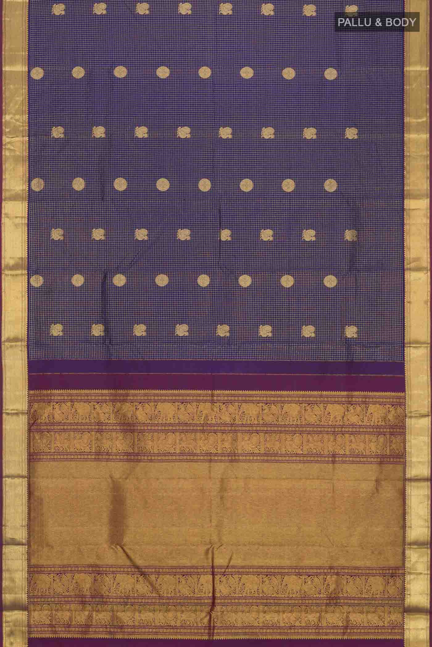 Blue Kanjivaram Silk Saree - Image 6