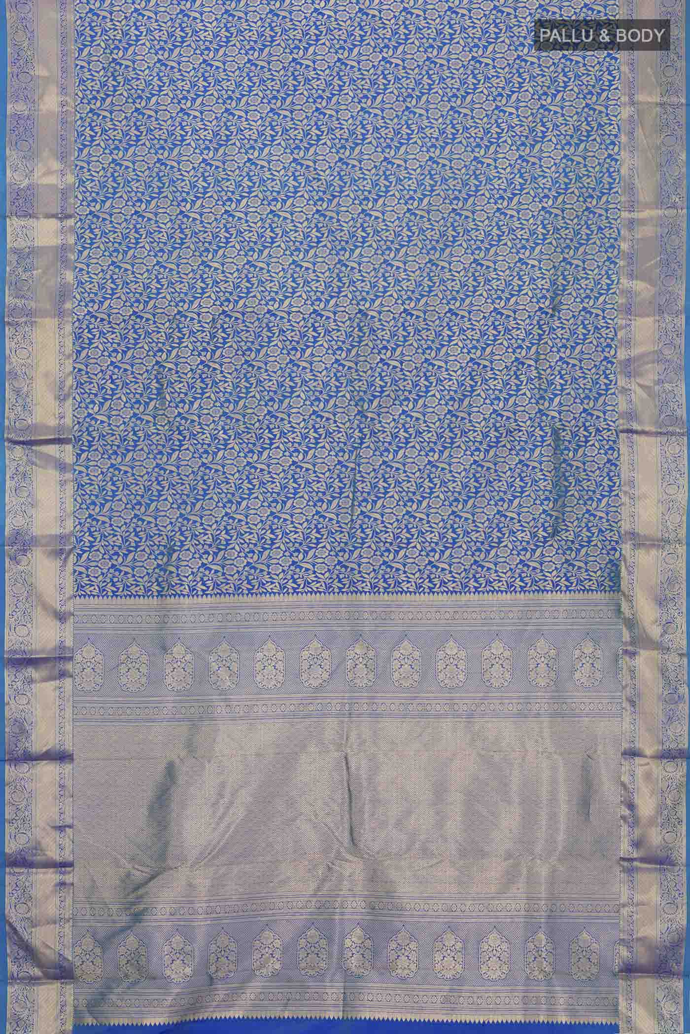 Blue Kanjivaram Silk Saree - Image 6
