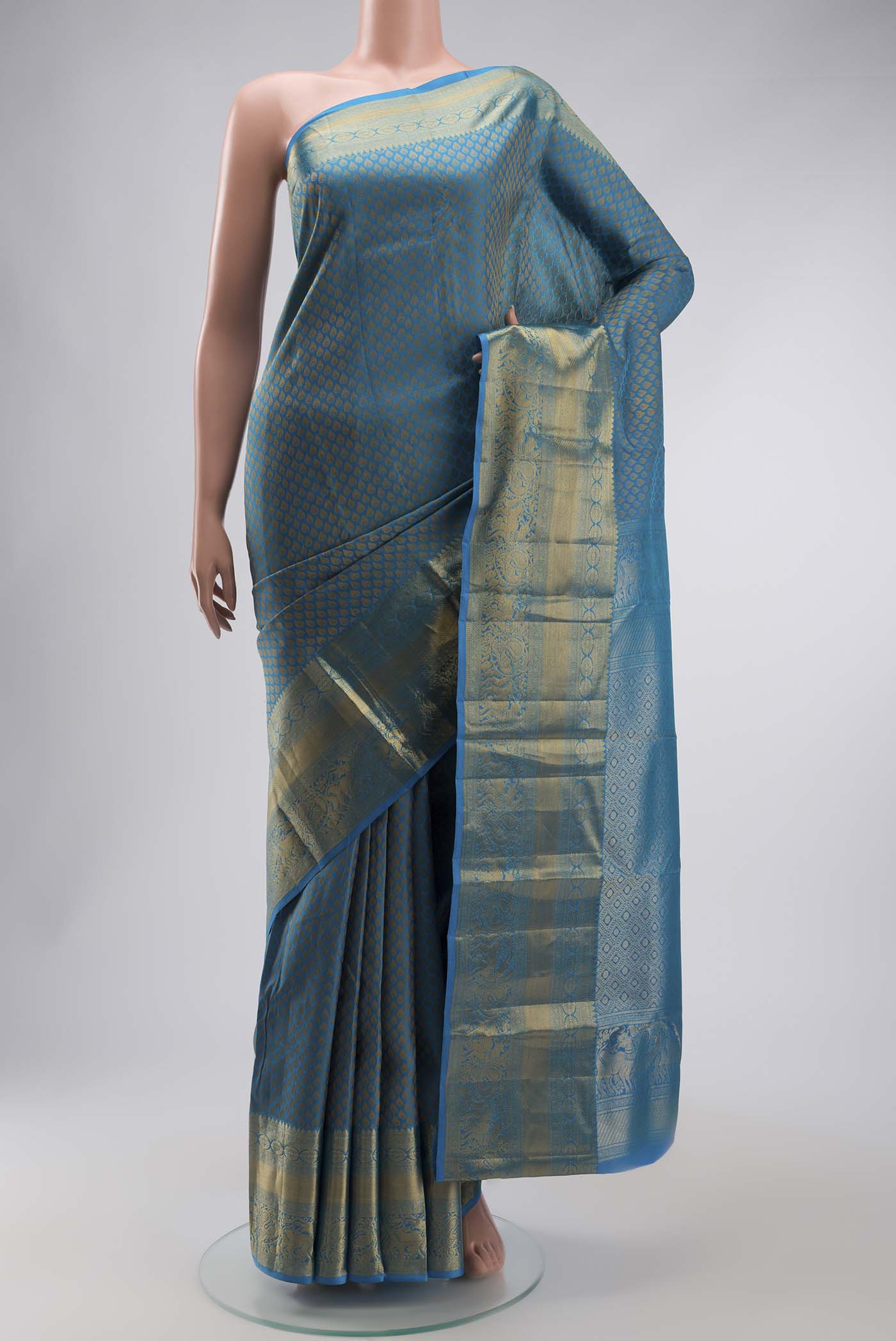 Blue Kanjivaram Silk Saree
