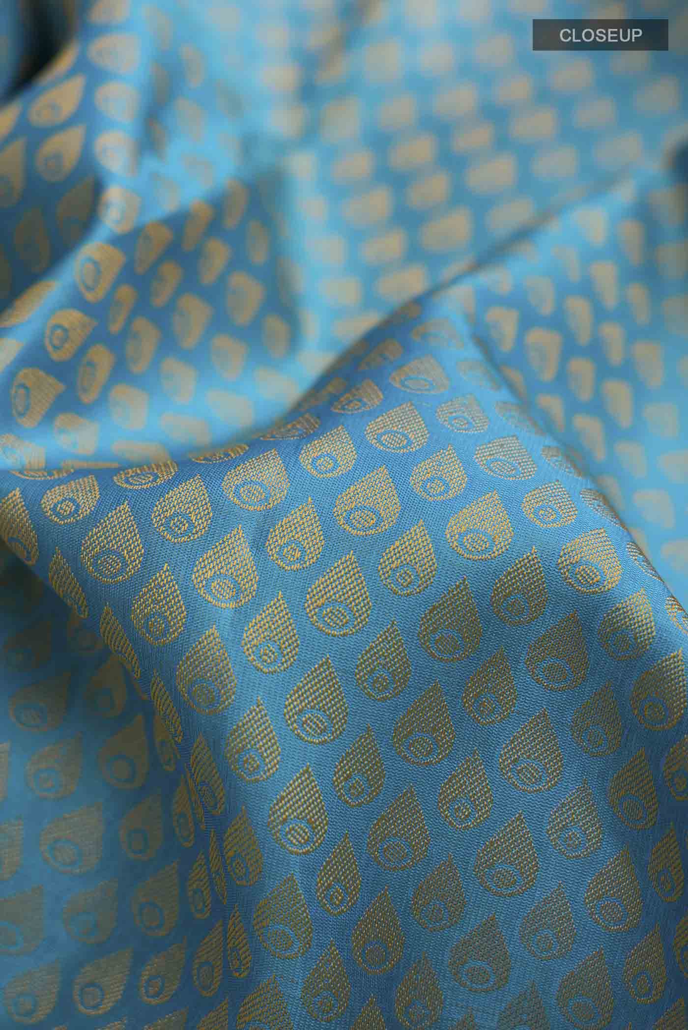 Blue Kanjivaram Silk Saree - Image 2