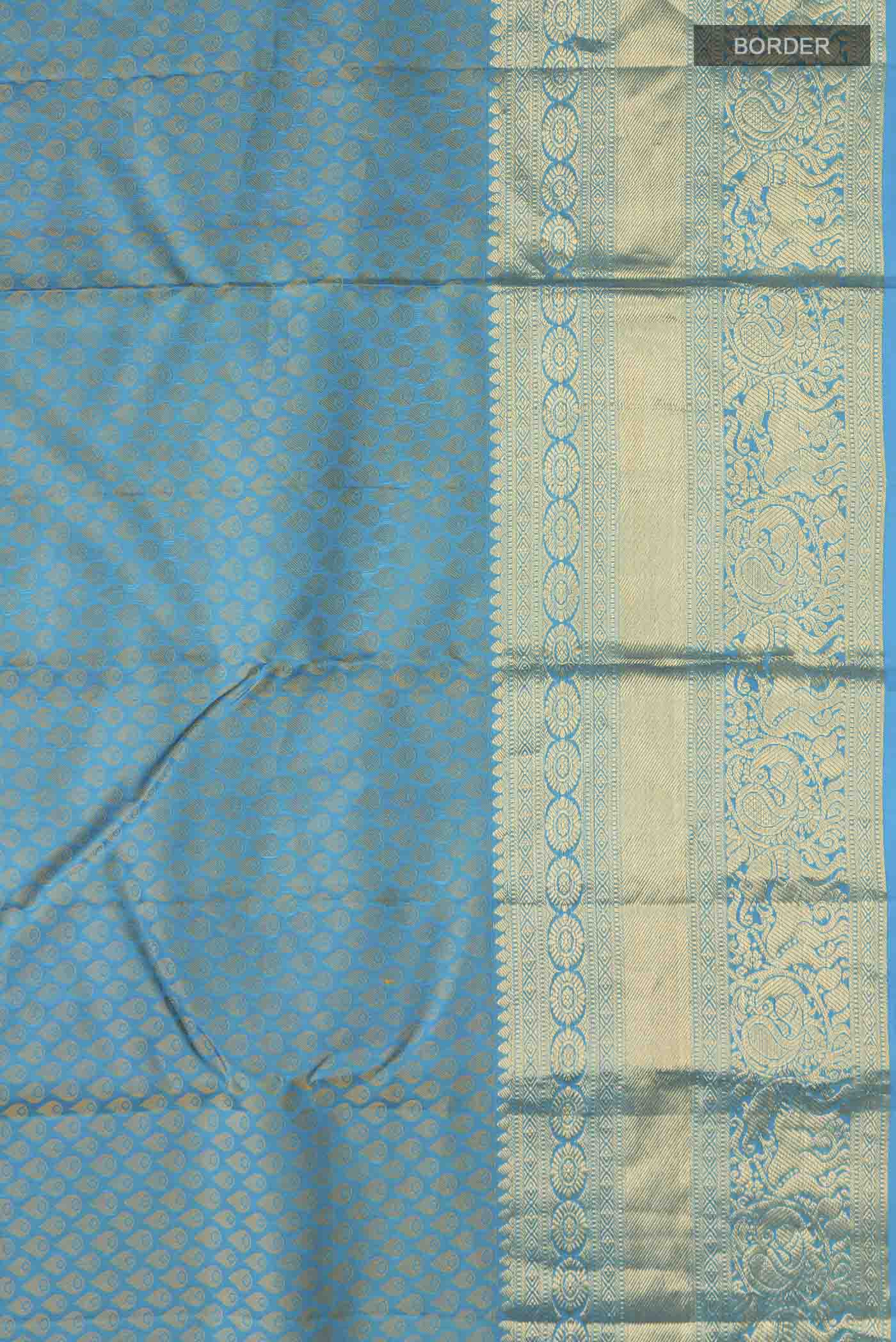 Blue Kanjivaram Silk Saree - Image 3