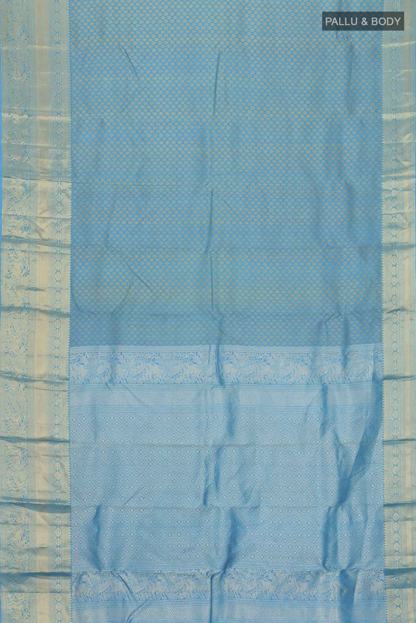 Blue Kanjivaram Silk Saree - Image 6