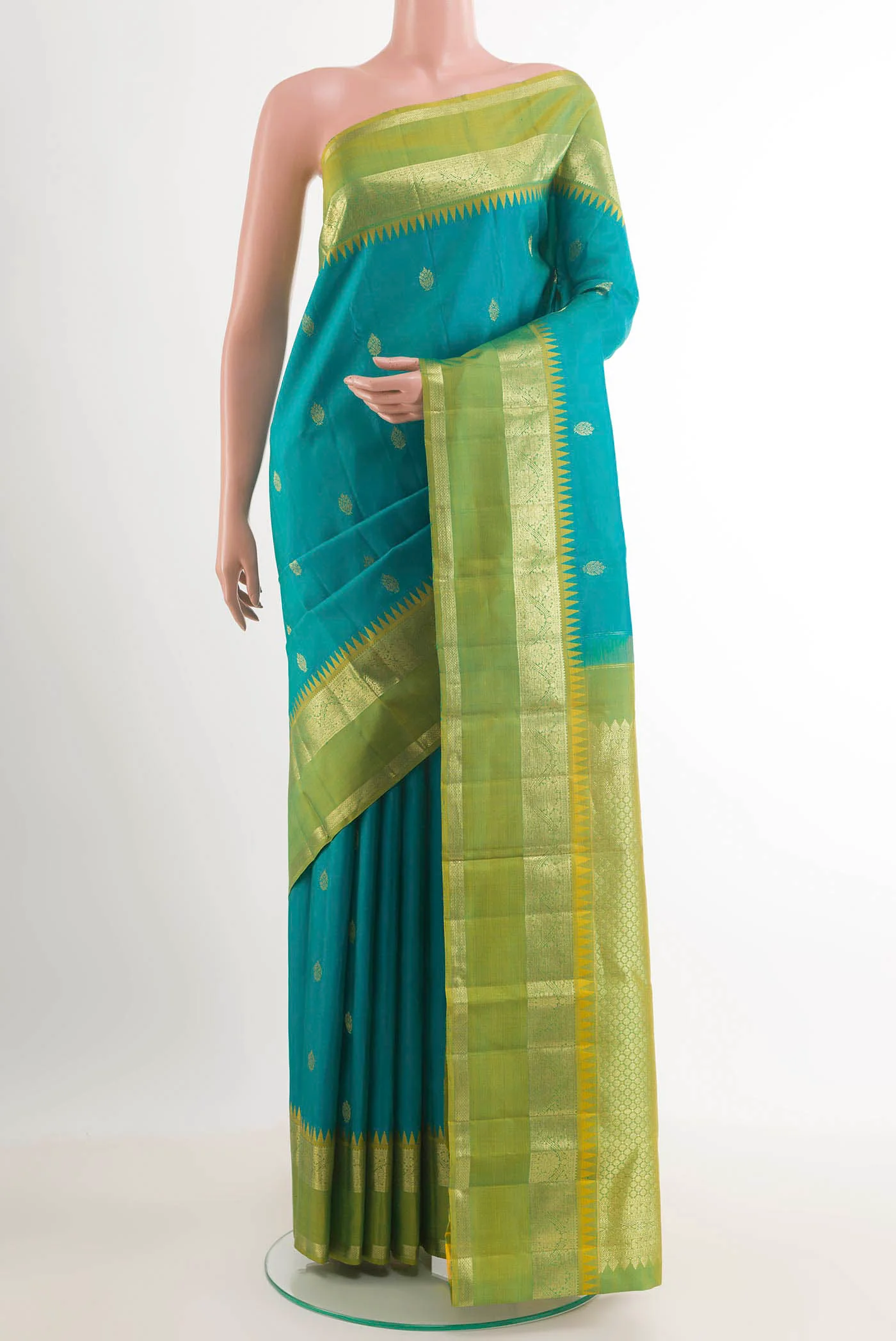 Blue Kanchipuram Silk Saree