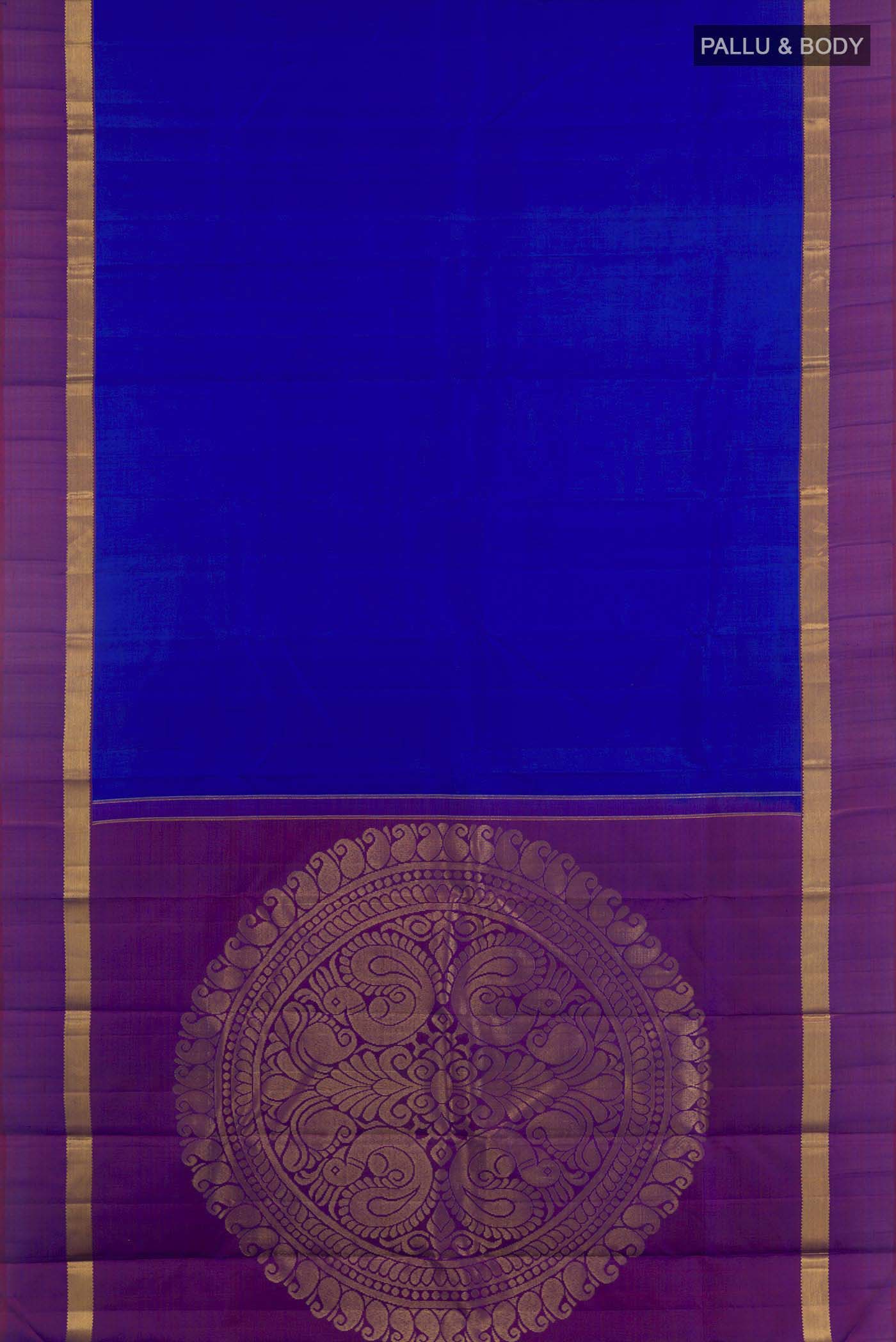 Blue Kanchipuram Silk Saree - Image 3