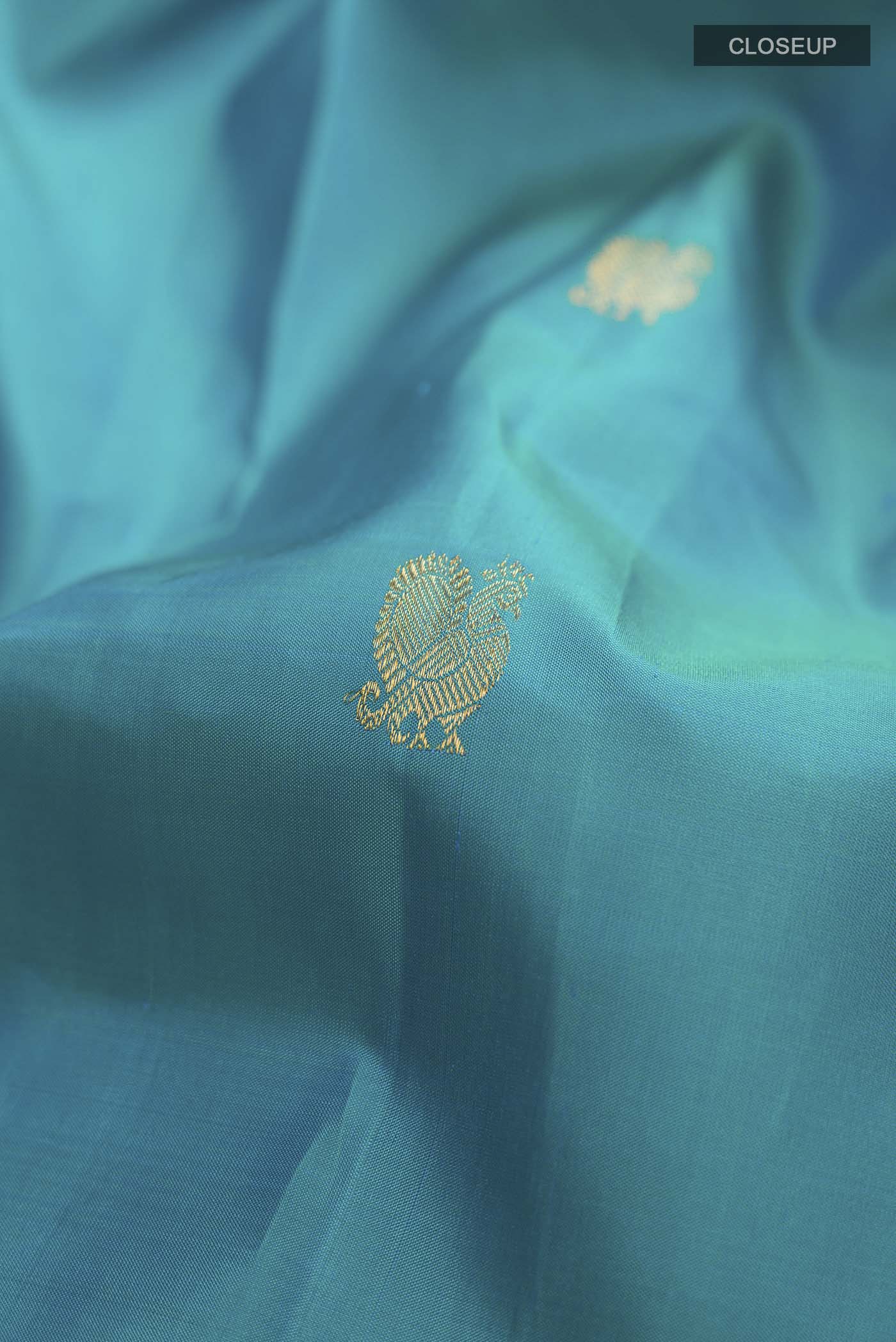 Blue Kanjivaram Silk Saree - Image 2