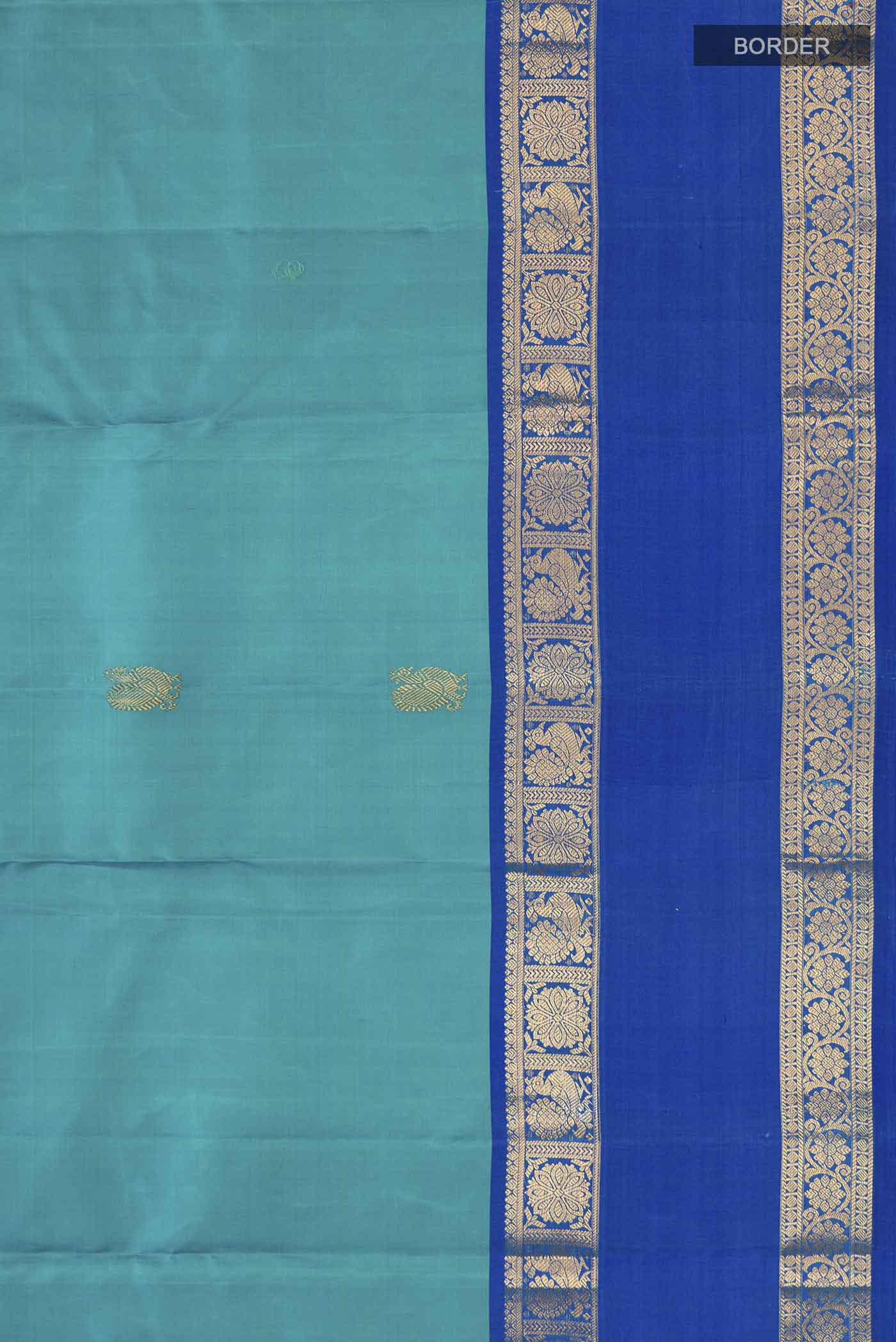 Blue Kanjivaram Silk Saree - Image 3