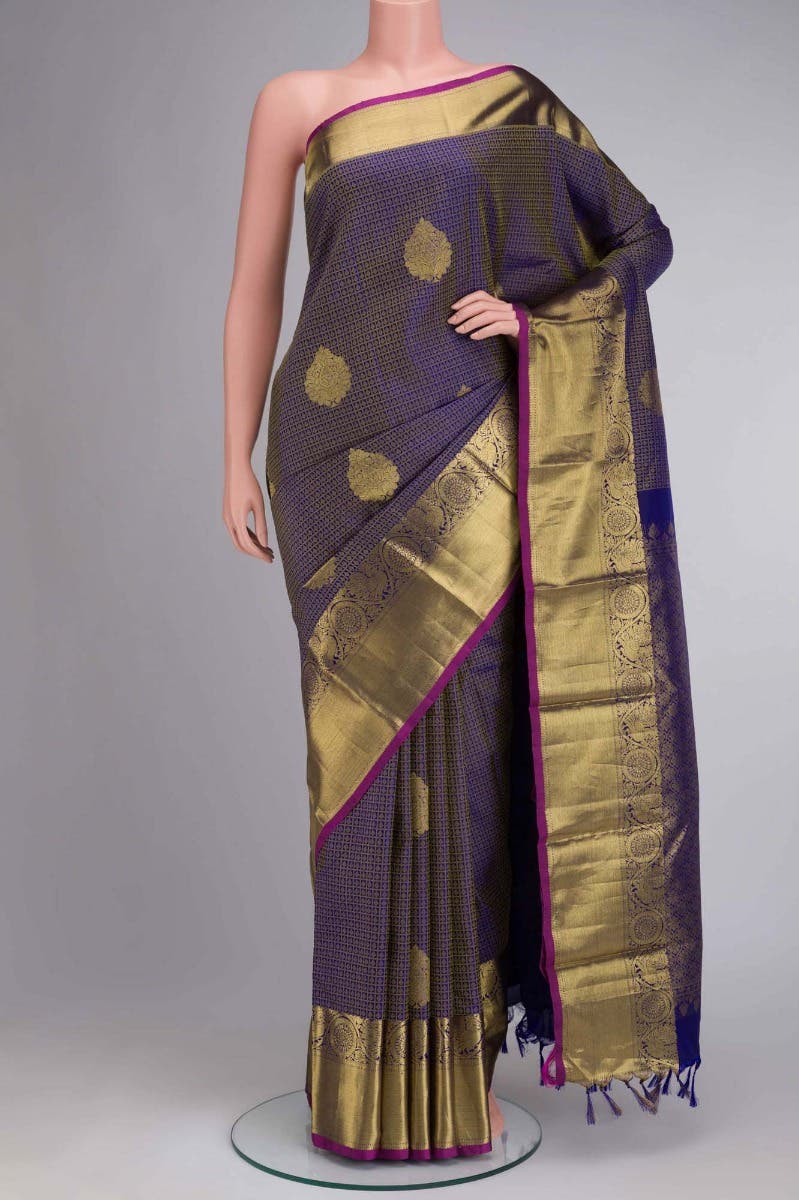 Blue Kanjivaram Silk Saree