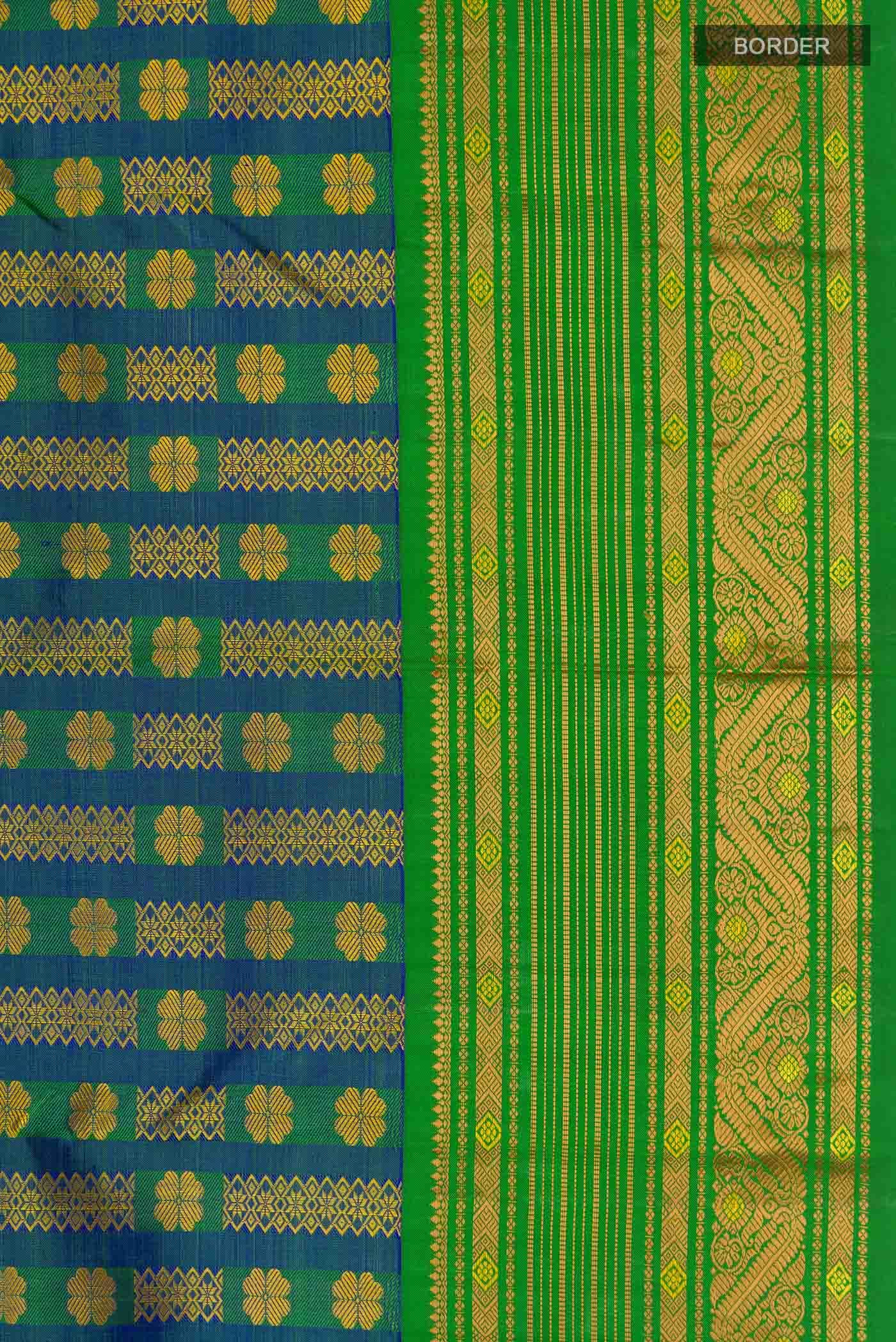 Blue Kanjivaram Silk Saree - Image 5
