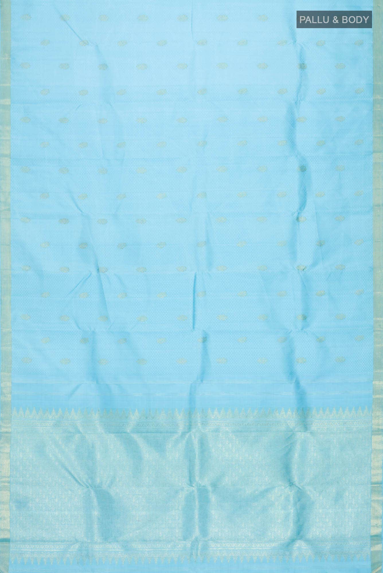 Blue Kanjivaram Silk Saree - Image 4