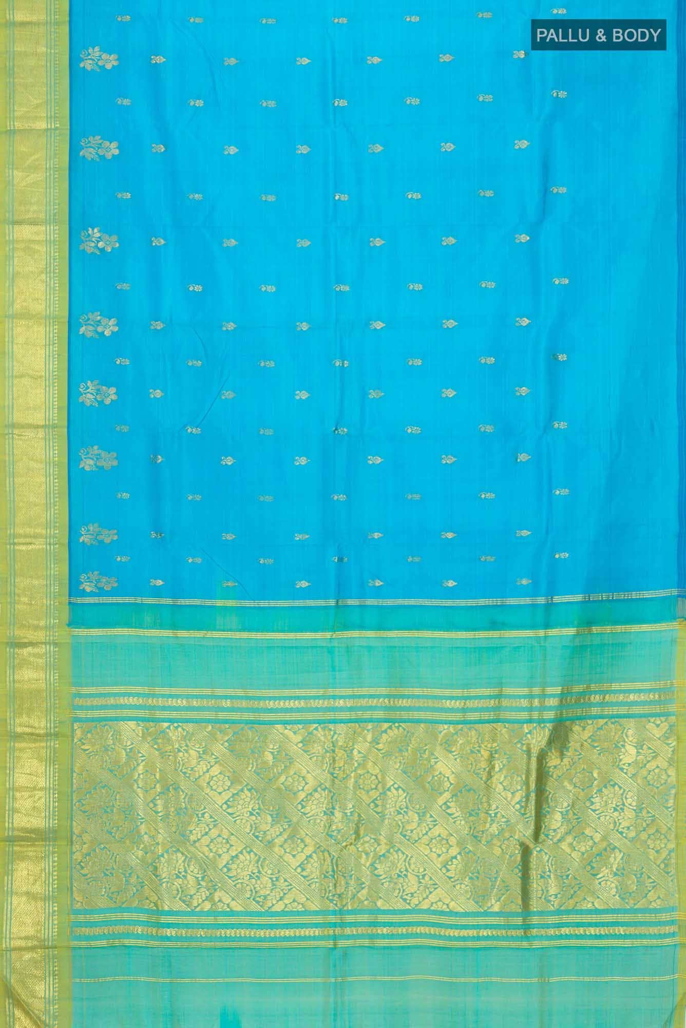 Blue Kanjivaram Silk Saree - Image 4