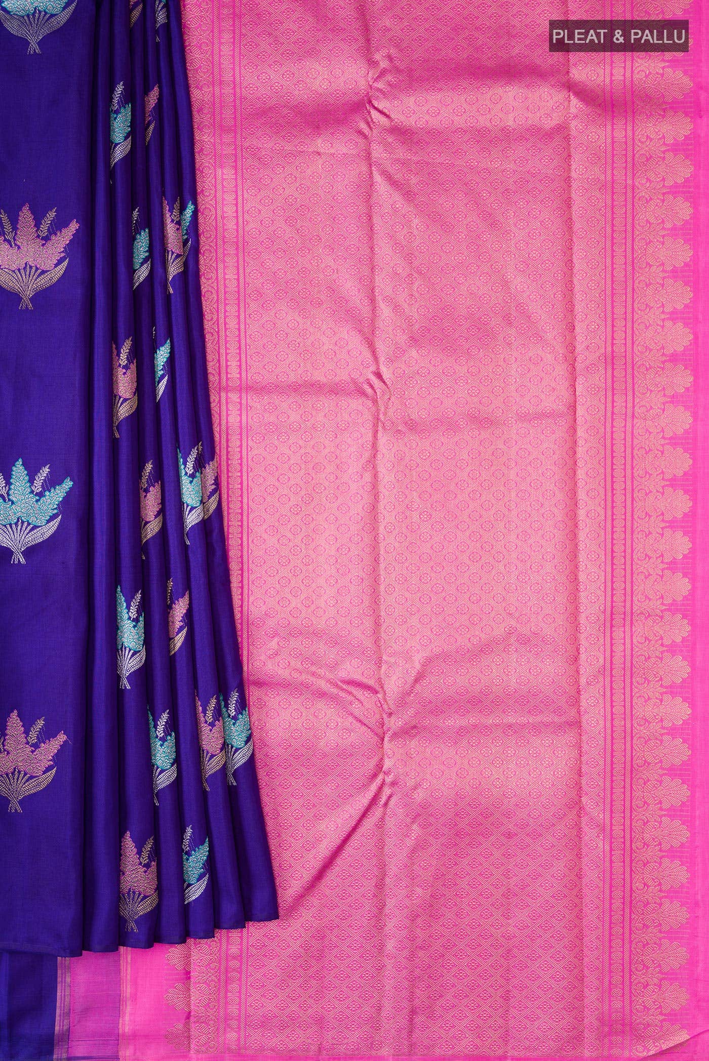 Blue Kanjivaram Silk Saree - Image 2