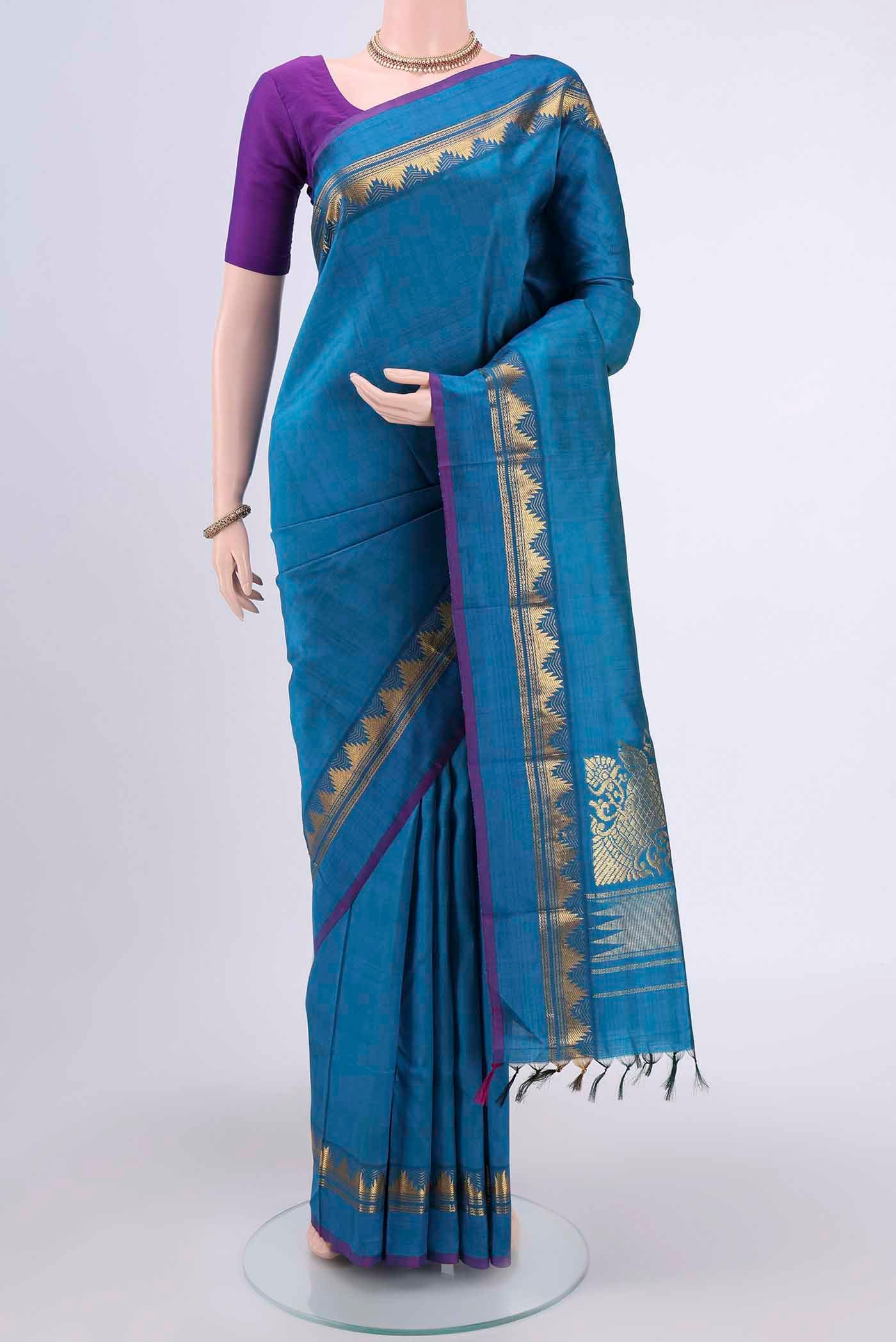 Blue Kanjivaram Saree