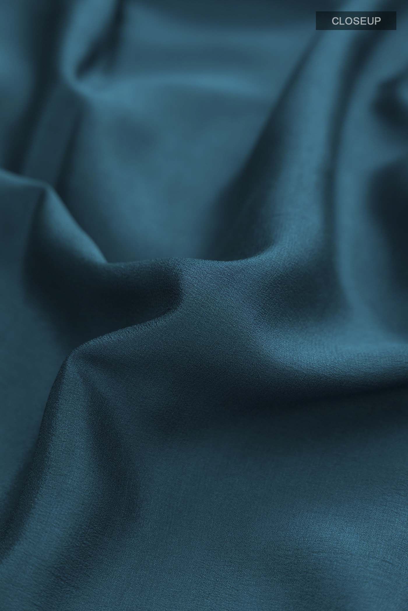 Blue Mysore Crepe Saree - Image 2