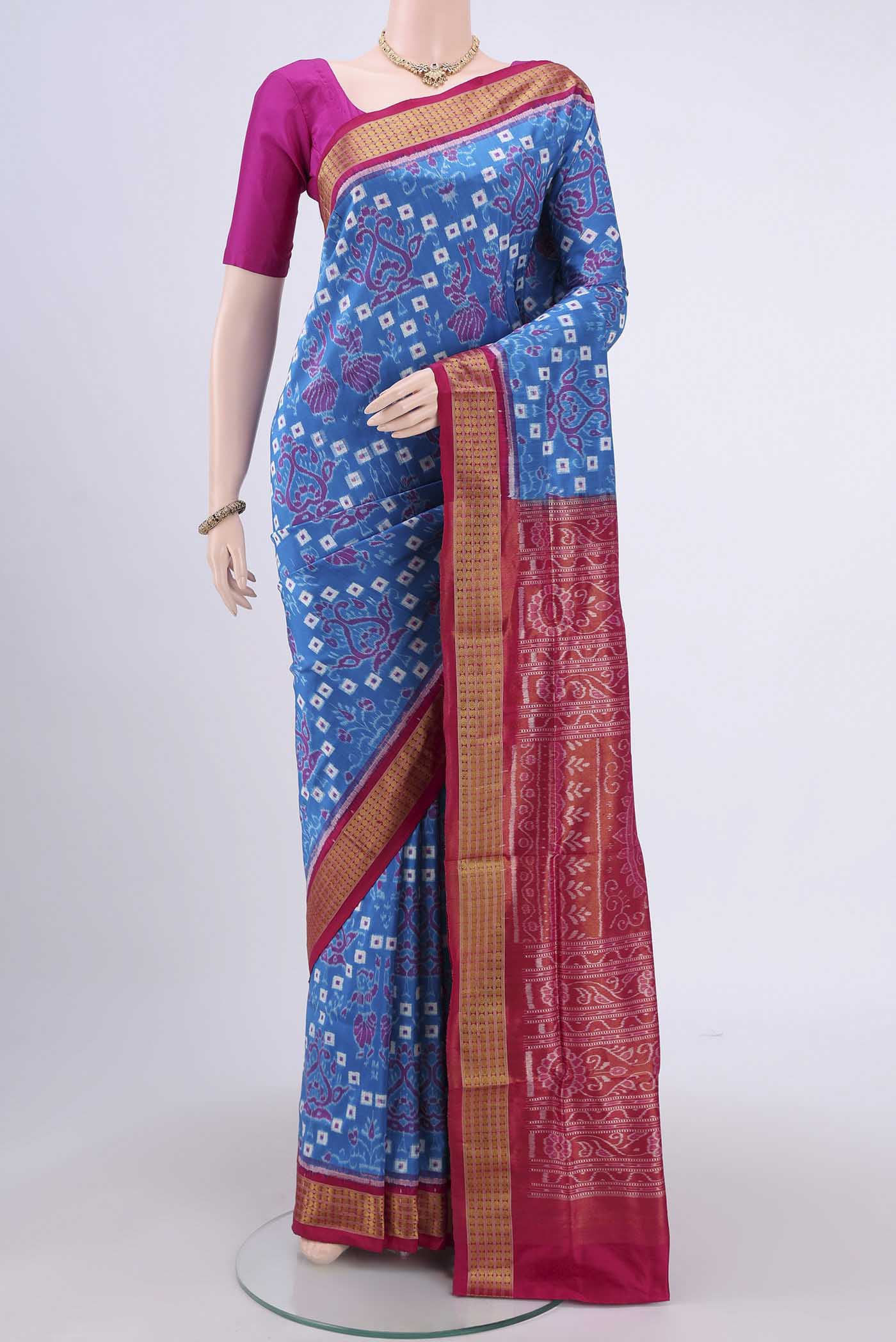 Royal Blue Orissa Silk Saree