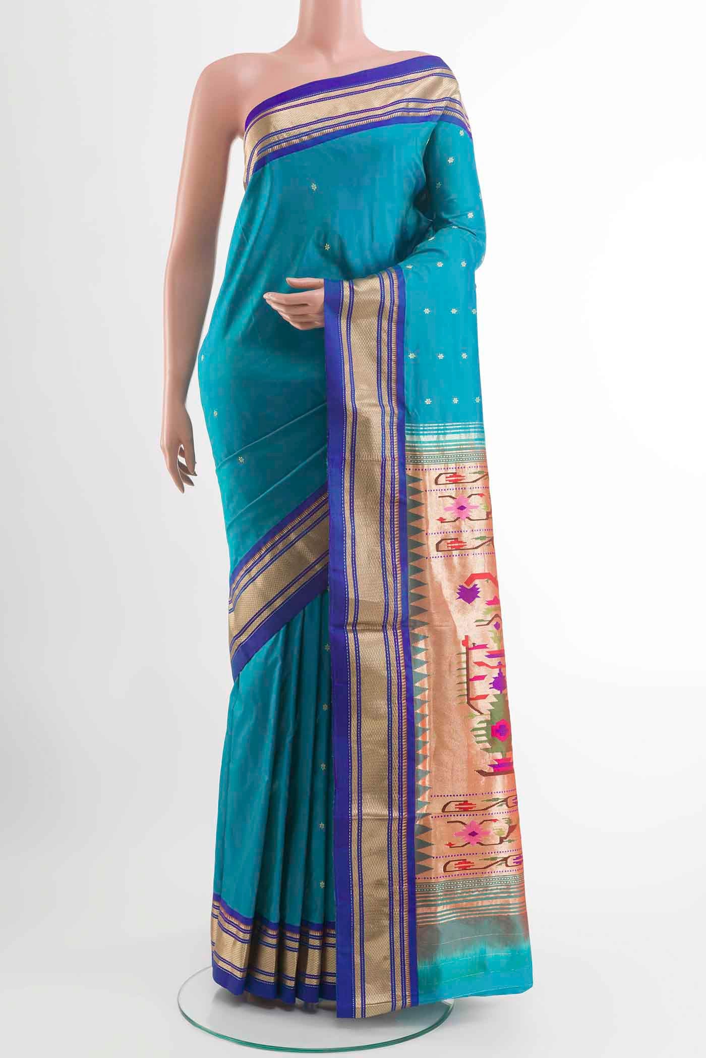 Blue Paithani Silk Saree